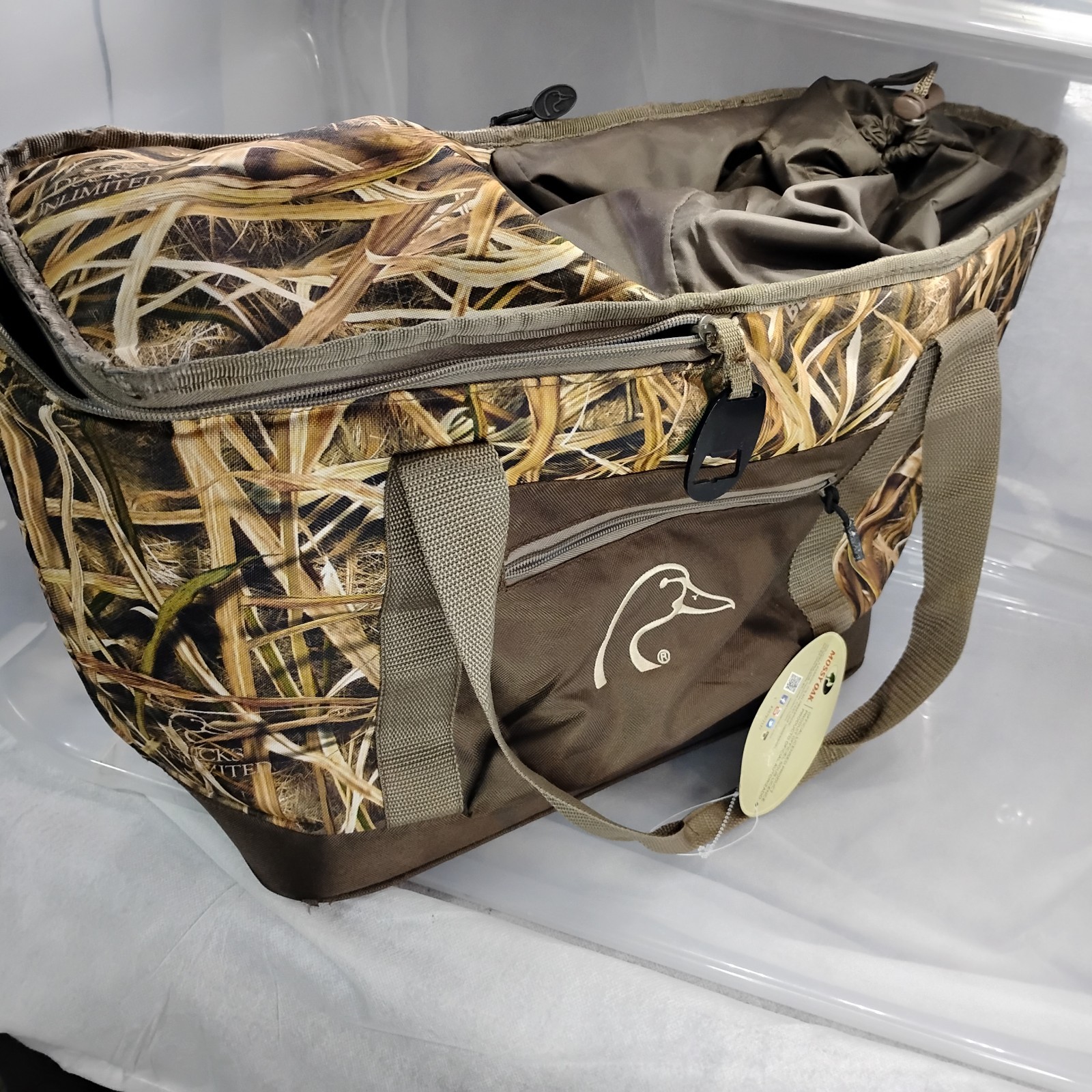 Ducks Unlimited Large Insulated Cooler Bag Plus Camo Outdoor Hunting Gear RARE!
