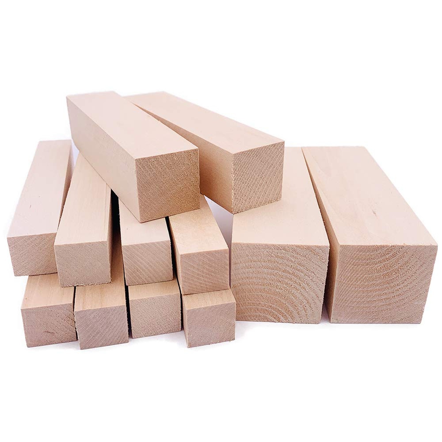 Thiecoc Basswood Carving Blocks - 12 Pcs Basswood for Wood Carving and Whittl...