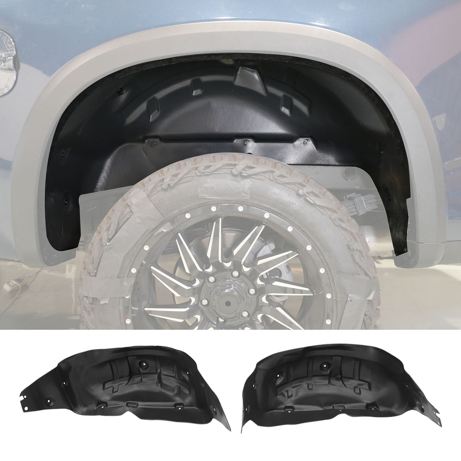 For 2019-2026 Chevy Silverado 1500 Rear Wheel Well Guard Tire Inner Fenders