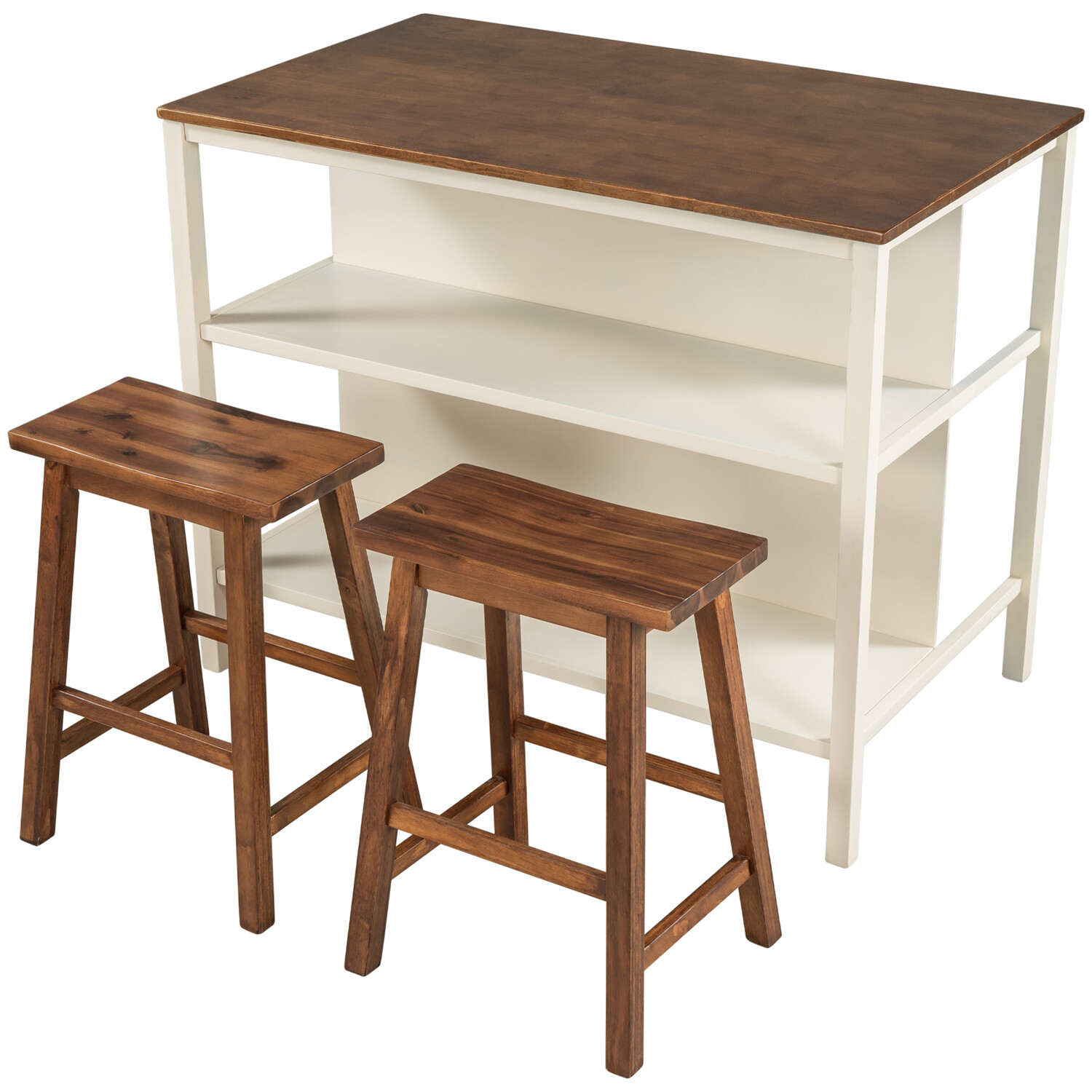 3 Piece Dining Table Set Table and 2 Chairs Kitchen Breakfast Furniture