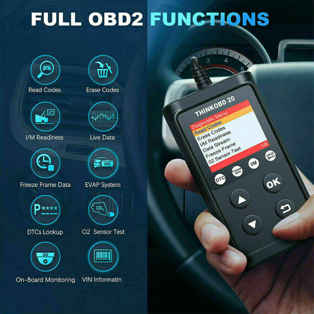 ThinkOBD 20 OBD Code Reader Turn Off MIL Check Engine Diagnostic Tool DTC Lookup