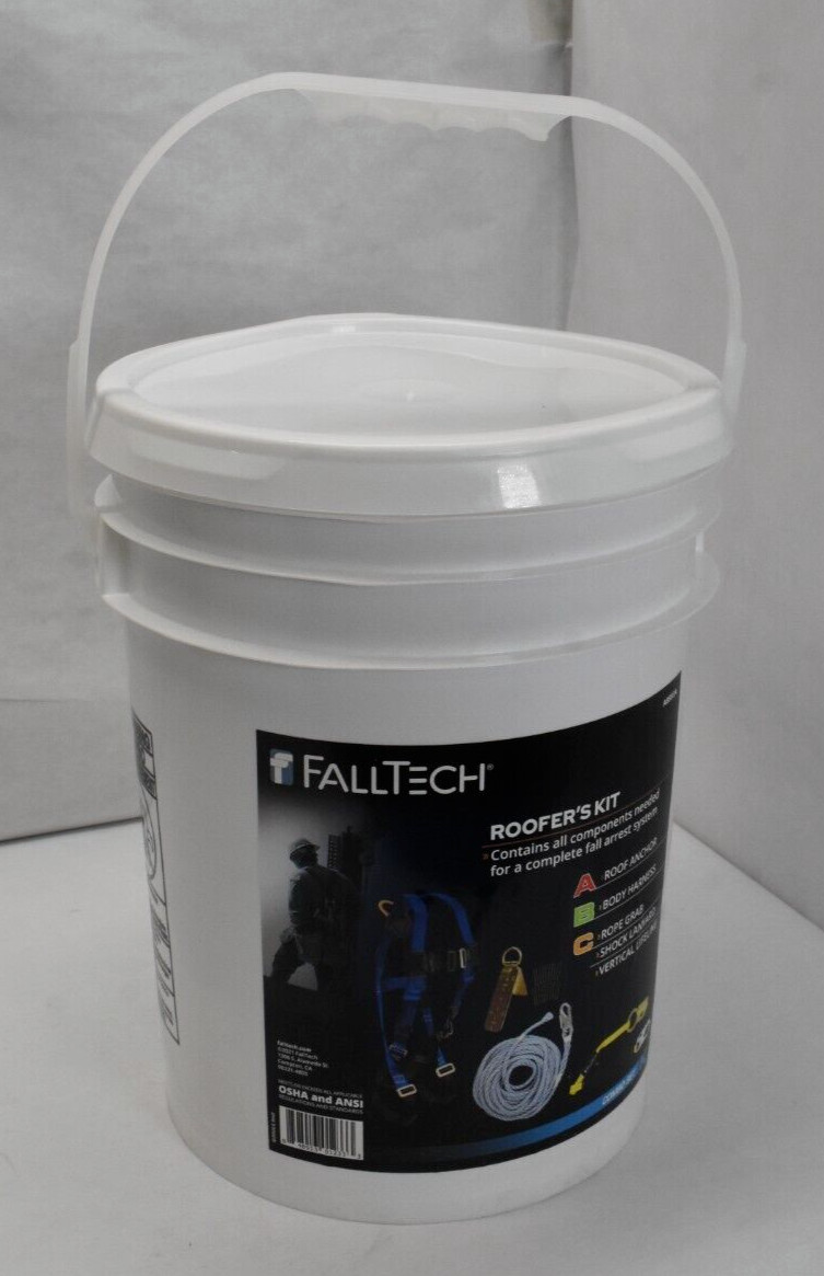 Falltech A8593A Roofers Fall Protection Kit NOS Roofer's Kit Combo Set