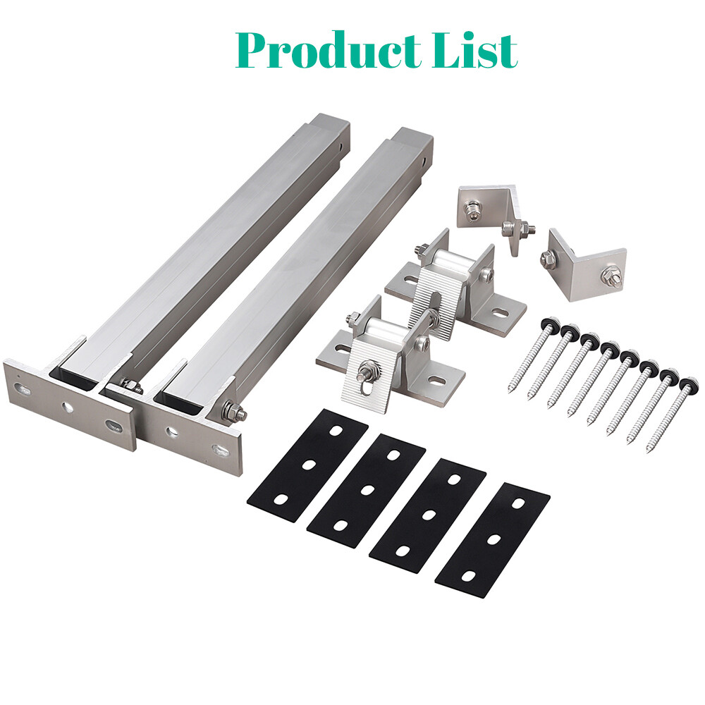 Solar Panel RV Tilt Mount Brackets Rooftop Flat Surface Adjustable Frame Home US