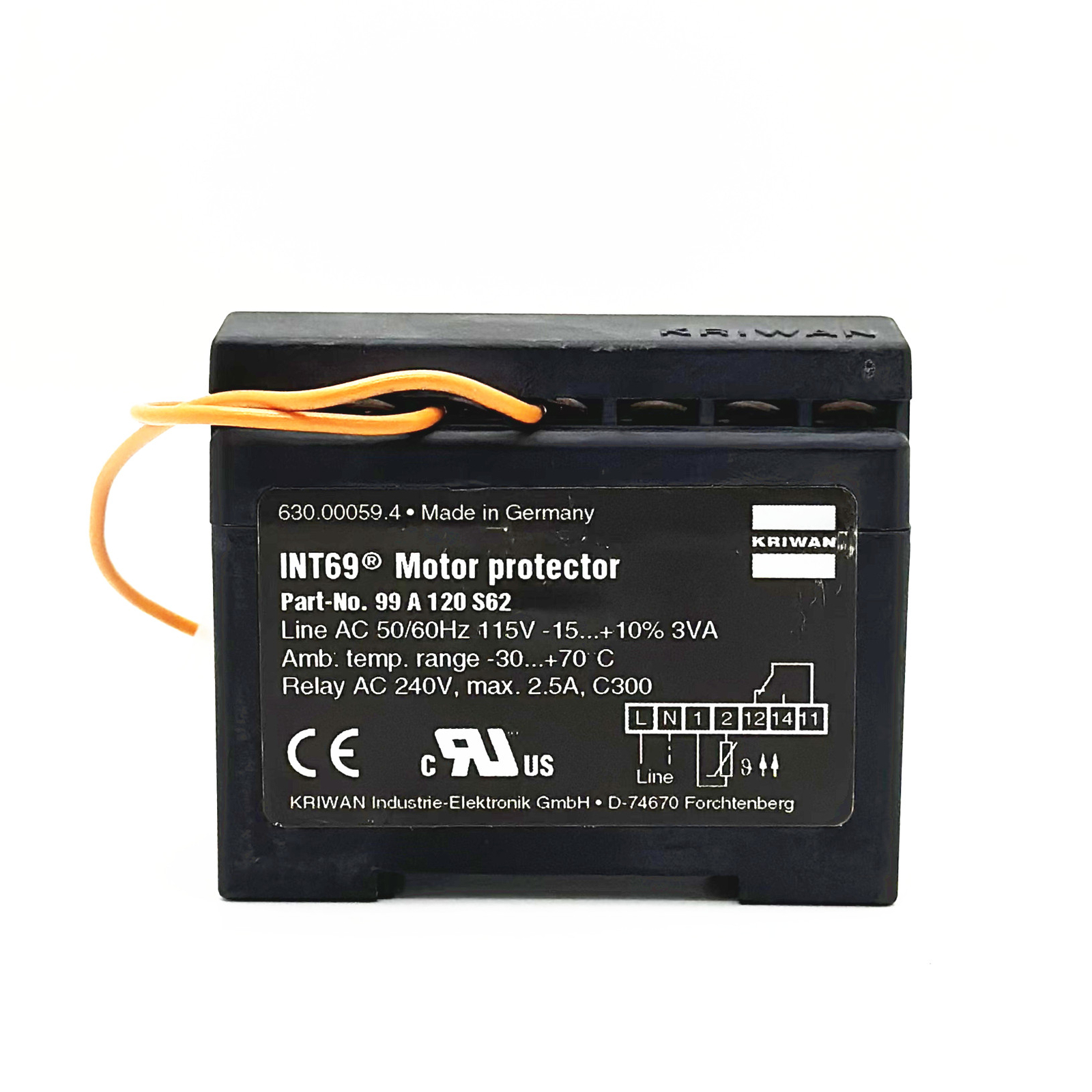 1pcs KRIWAN Motor Protector Module INT69 99A120S62 AC115V