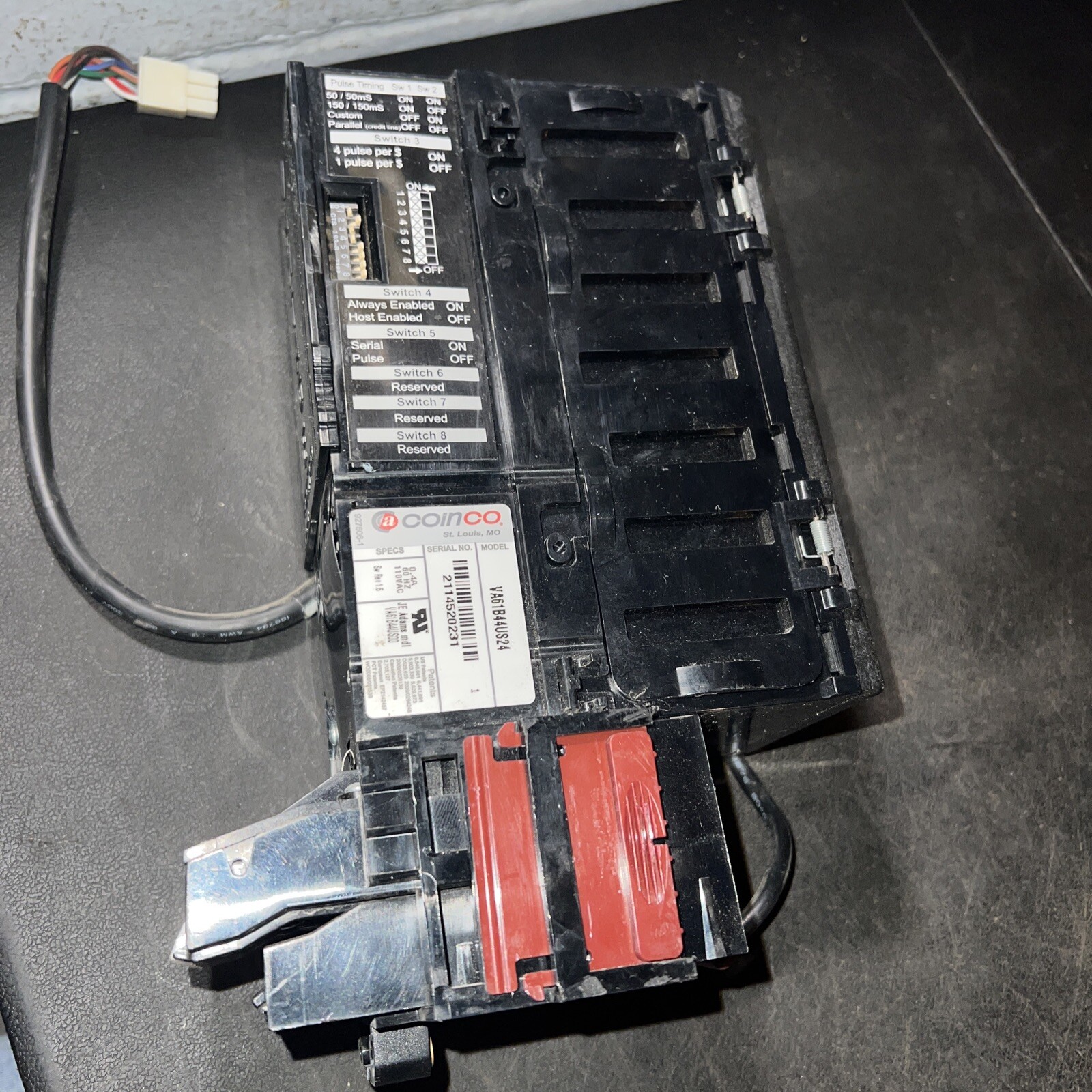 Coinco Vantage VL61B44US24 110/24 Volt Bill Validator (UNTESTED)