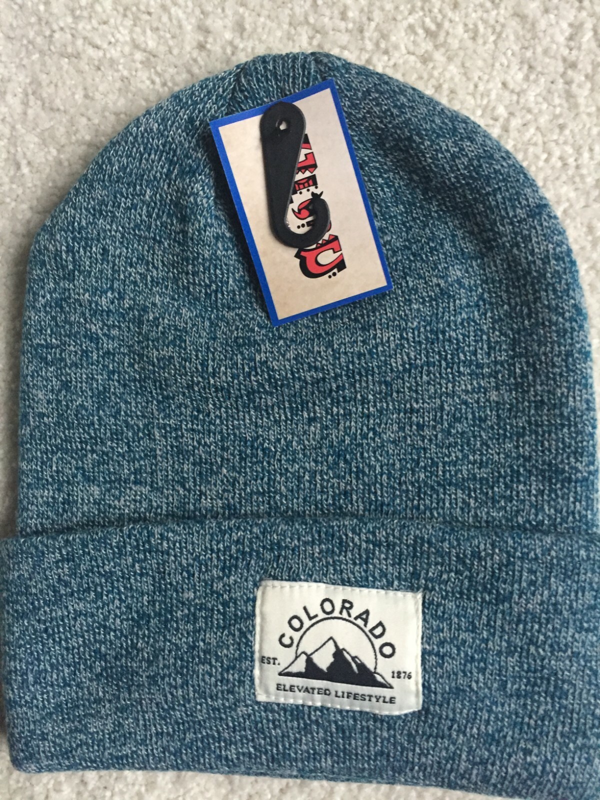Beanie / Stocking hat knit with colorado patch  brand new