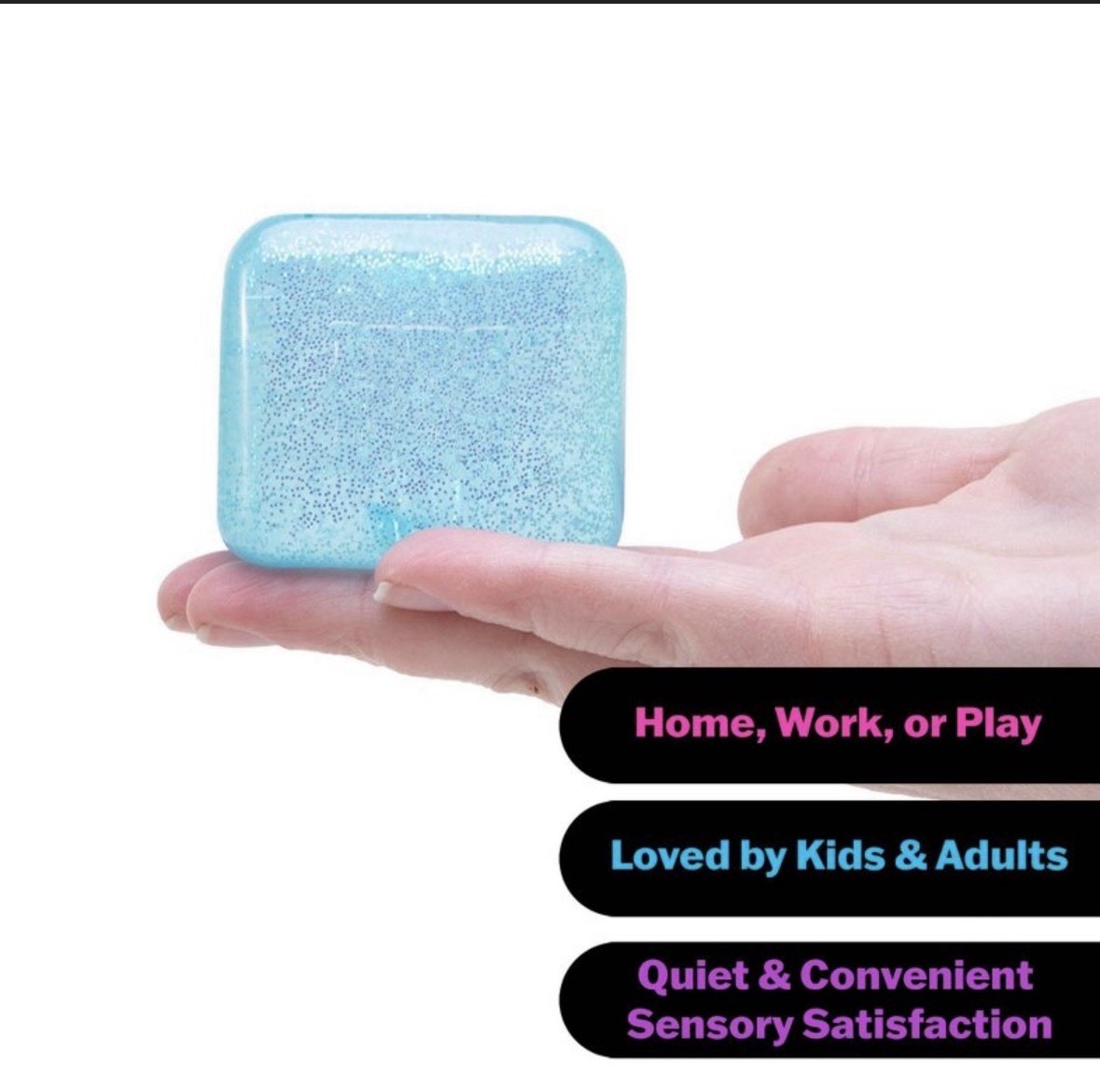 Nee Doh Nice Cube Super Solid Squish! - Blue Purple Pink - (Color May Vary)