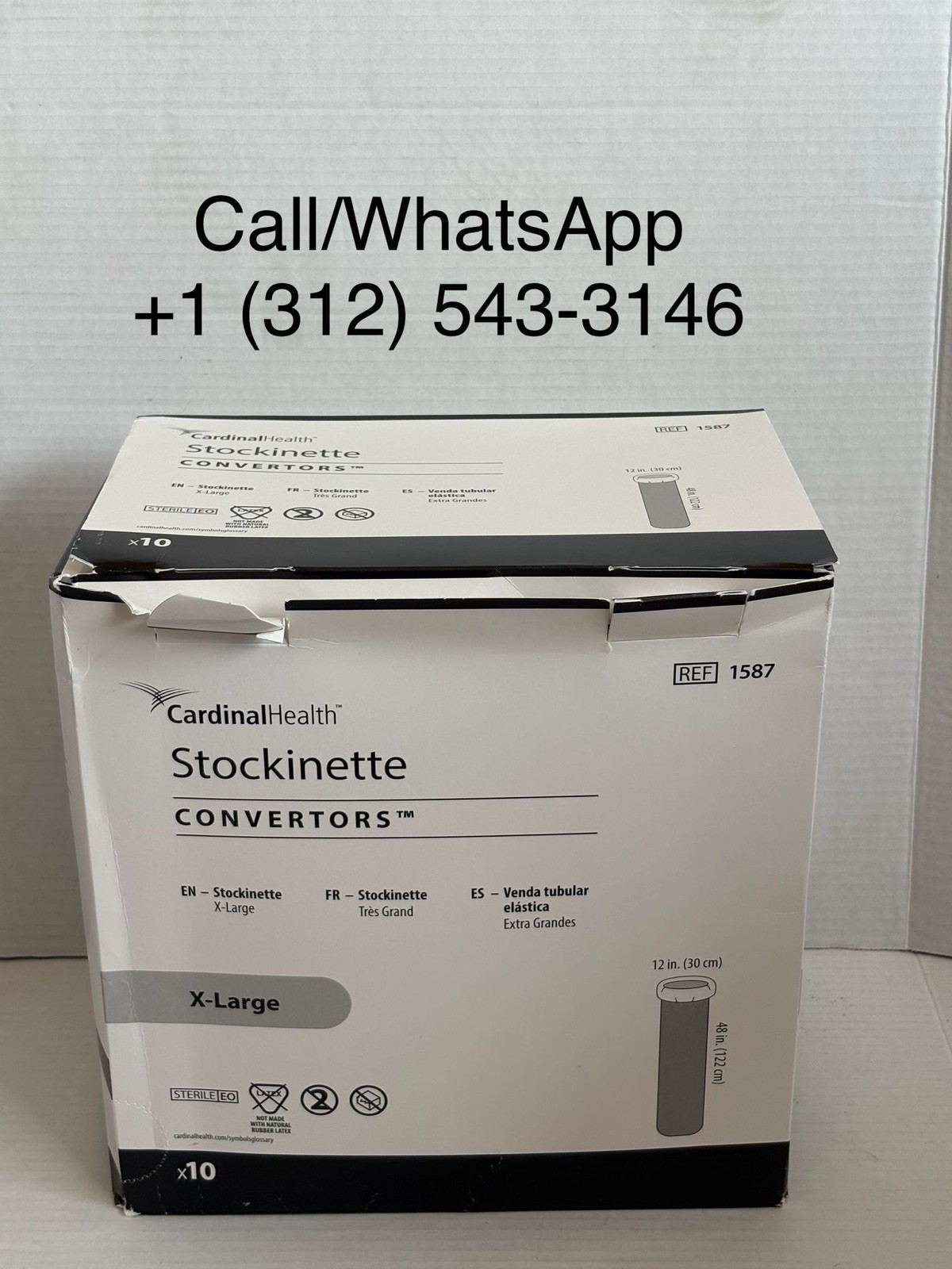 CARDINAL HEALTH IMPERVIOUS SURGICAL X-LG STOCKINETTE 1587 - Box of 10