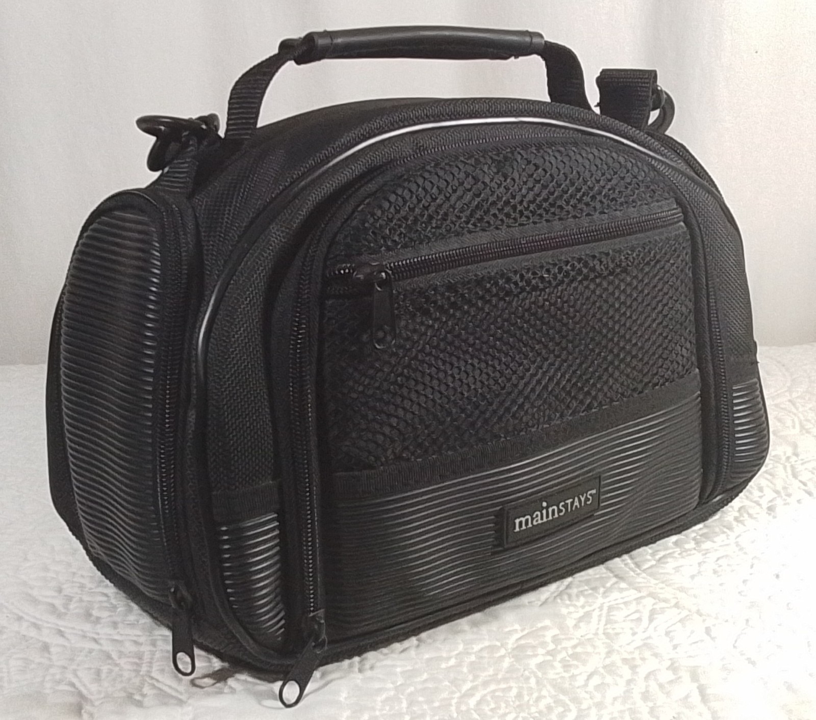 Mainstays Durable Essential Black Nylon Camera Bag w/ Functional Compartments