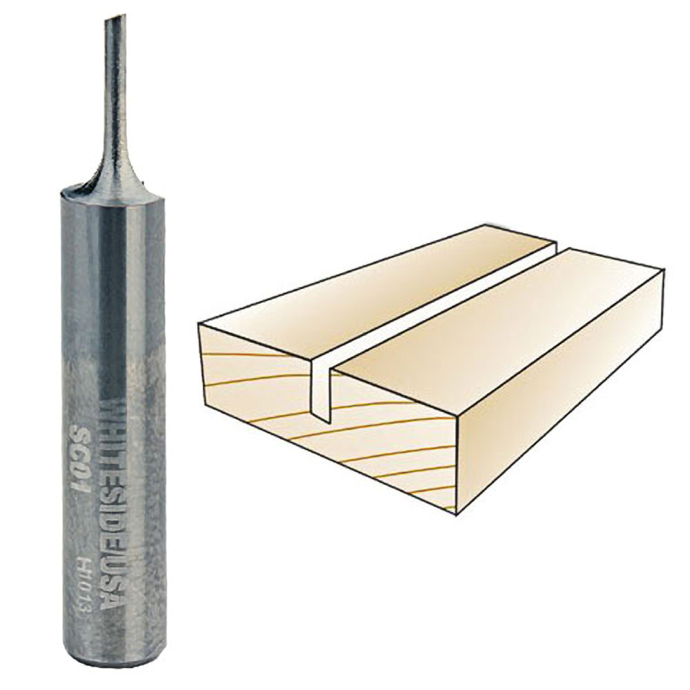 Whiteside SC01 Carbide Straight 1/4"SH, 1/16"CD, 5/16"CL