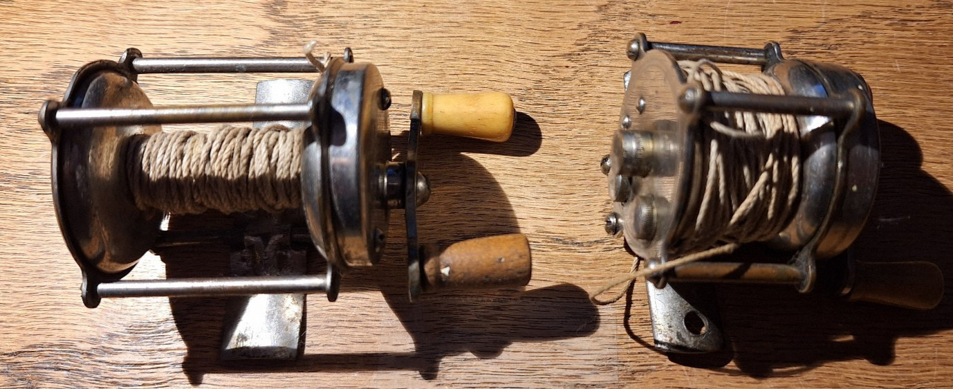Pair of Antique Fishing Reels - Hendryx #40 and Sunnybrook
