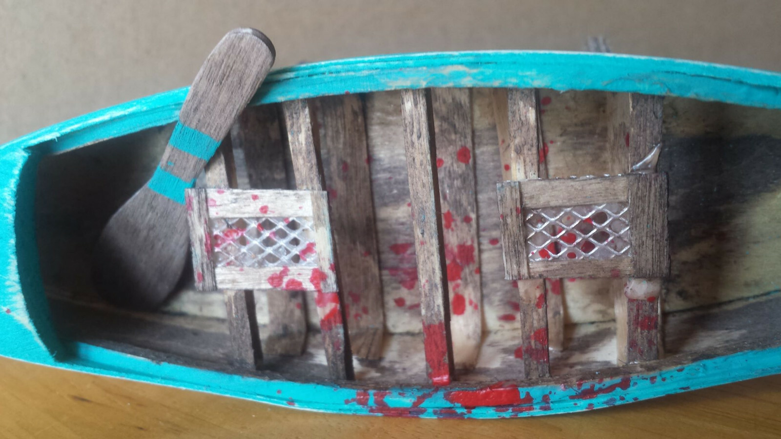 Jaws Amity Island 7" Wooden Canoe - Limited