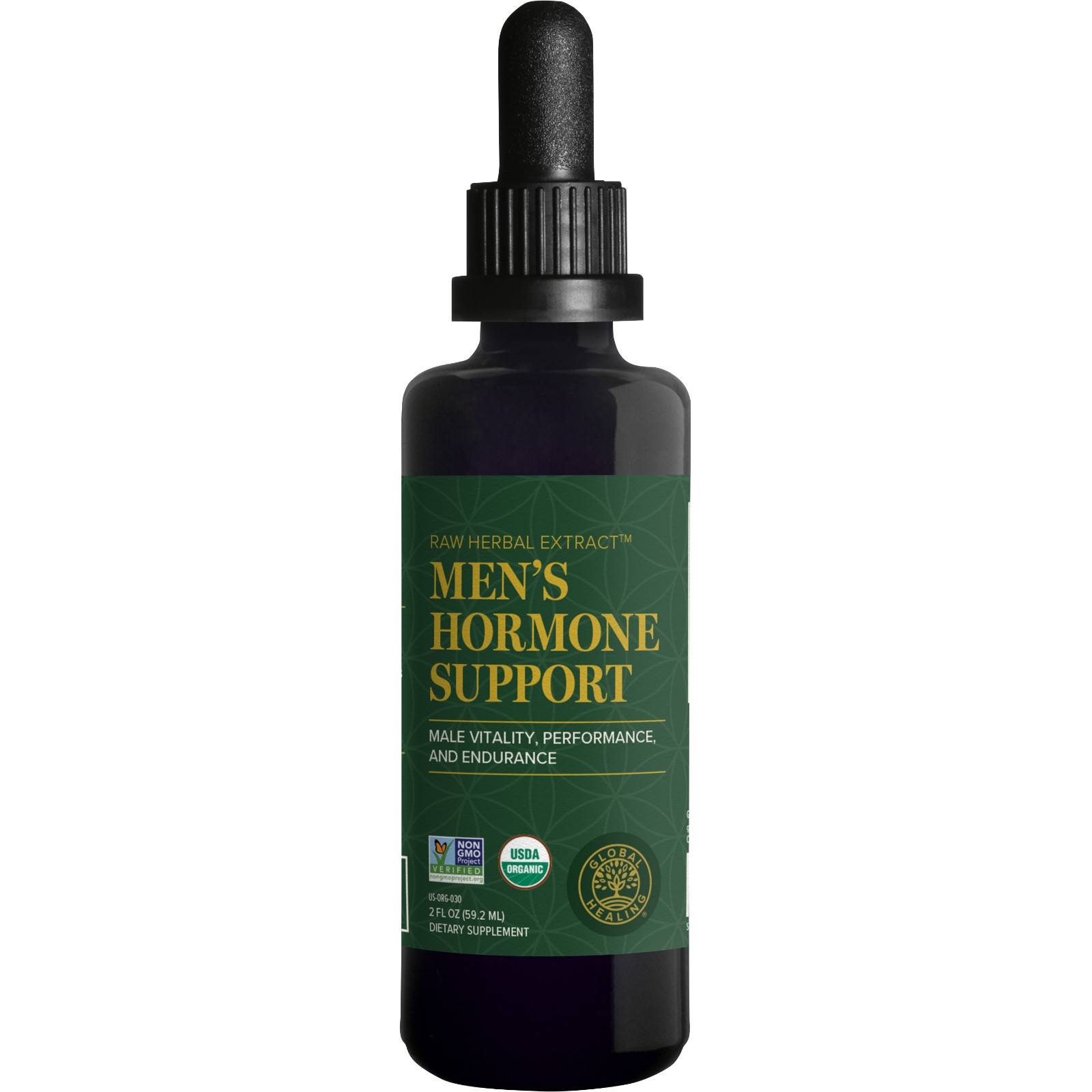 Organic Men's Hormone Support, Male Vitality & Testosterone Booster - 2 oz