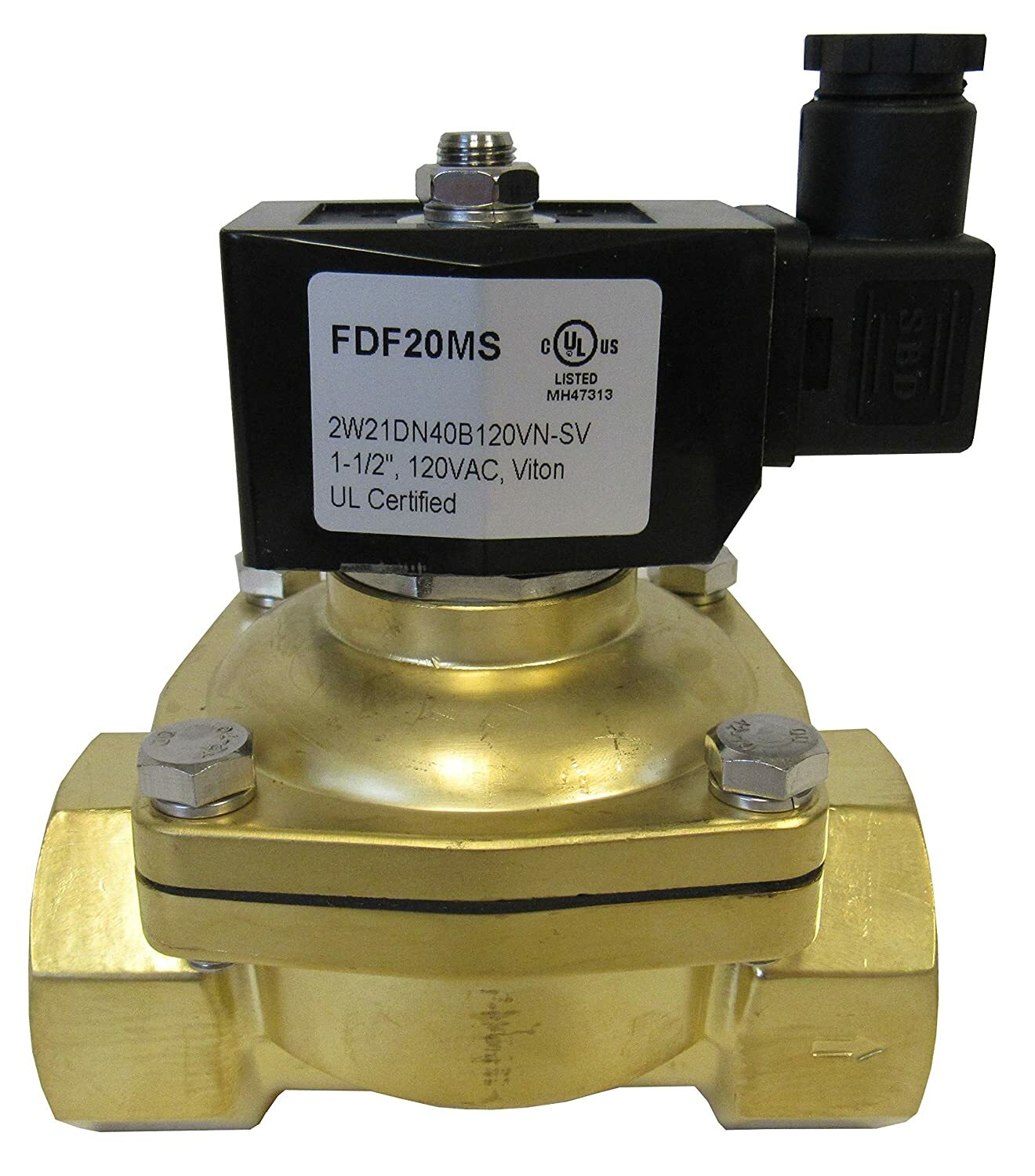 PRM 1-1/2 IN. NPT SOLENOID VALVE 120VAC BRASS VITON SEALS NORMALLY CLOSED