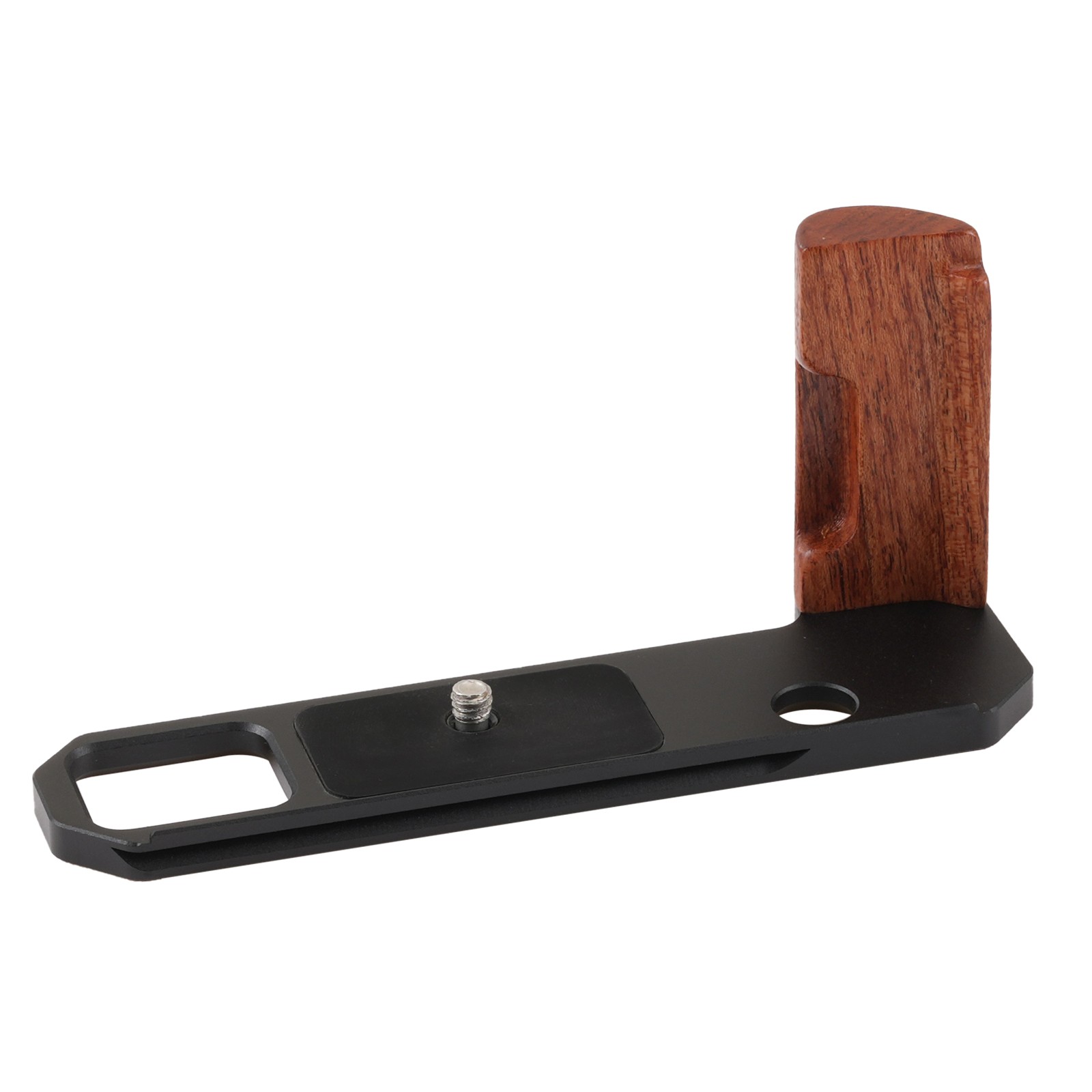 Wooden Vertical Handle Grip Quick Release L Bracket for Nikon F2 Camera Black