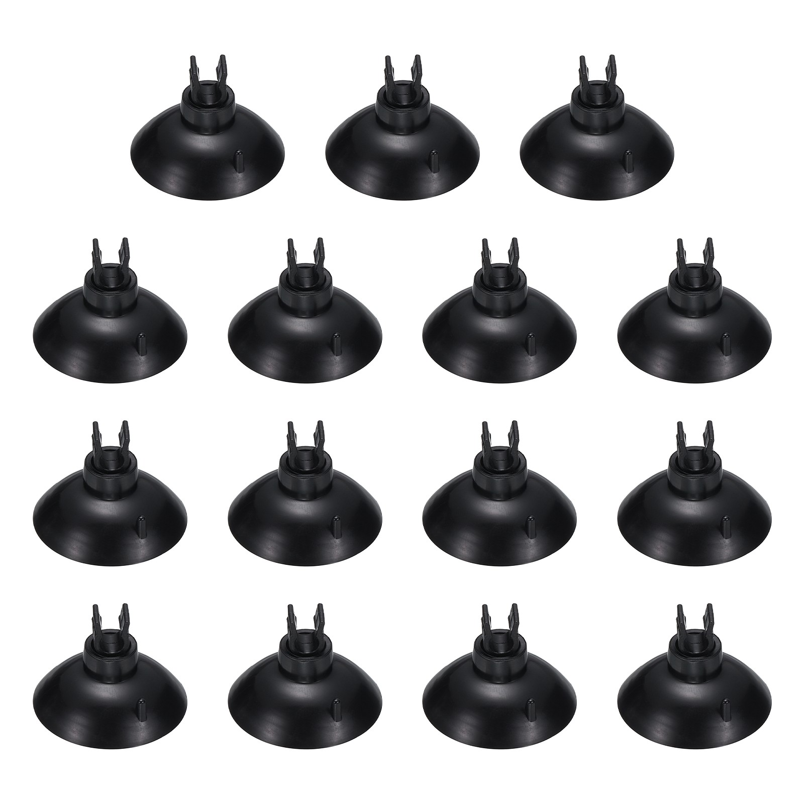 15Pcs Aquarium Suction Cups for 0.2" Fish Tank 5x30mm Black