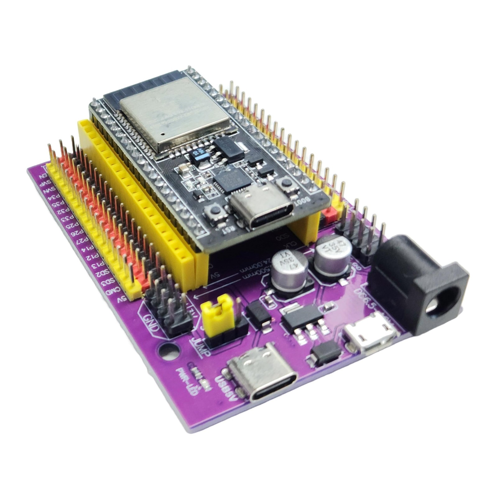 ESP32 Development Board with USB Type-C and CP2102 + 38-Pin Expansion Board, ...