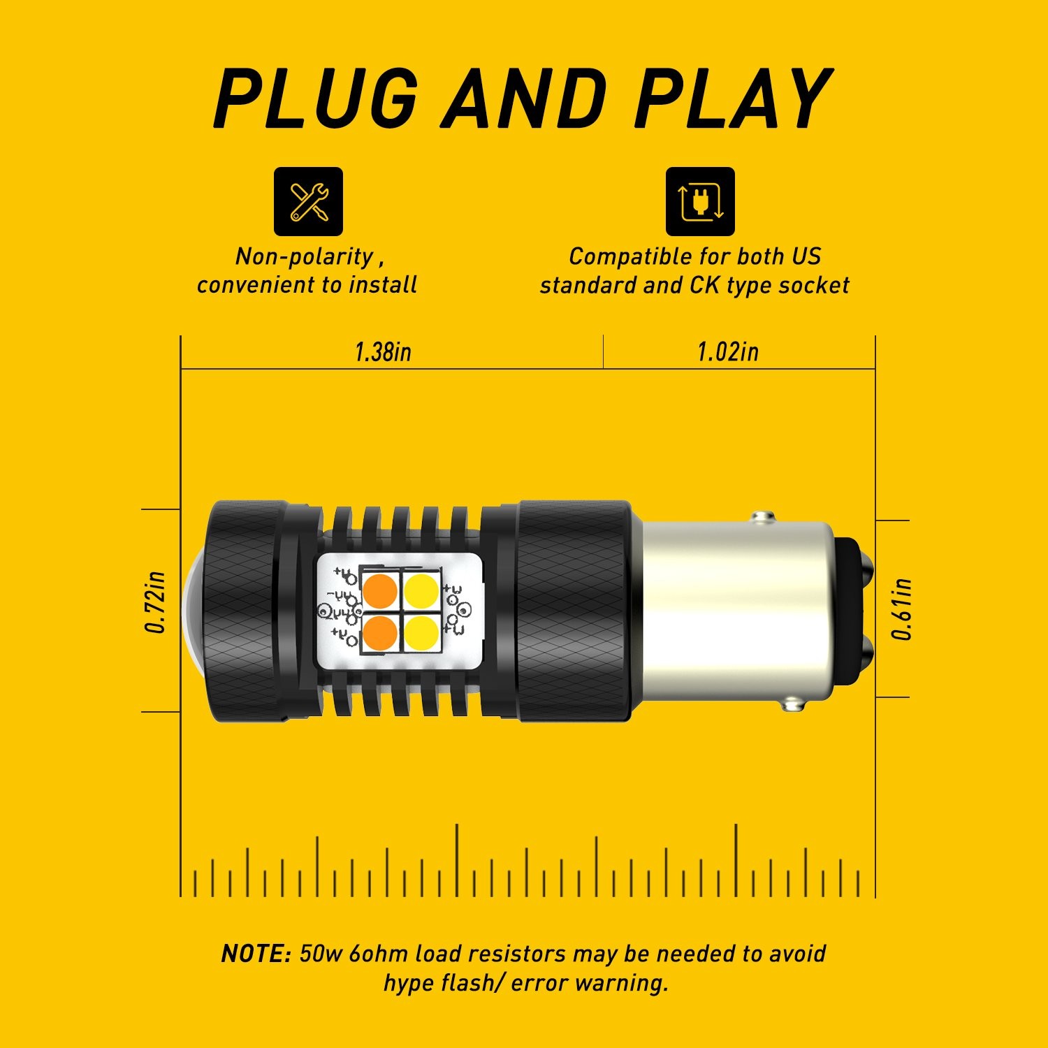 AUXITO 1157 Switchback LED Front Turn Signal Parking DRL Light Bulbs Error Free
