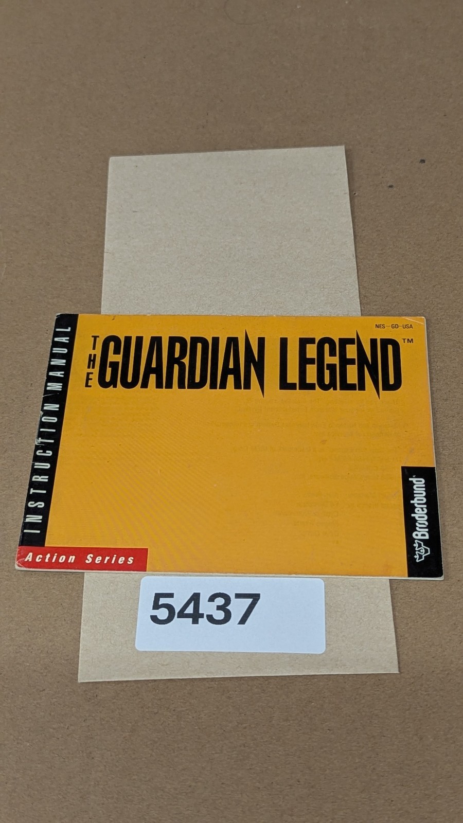 The Guardian Legend - Nintendo NES- Manual Only **NO GAME *Damaged*