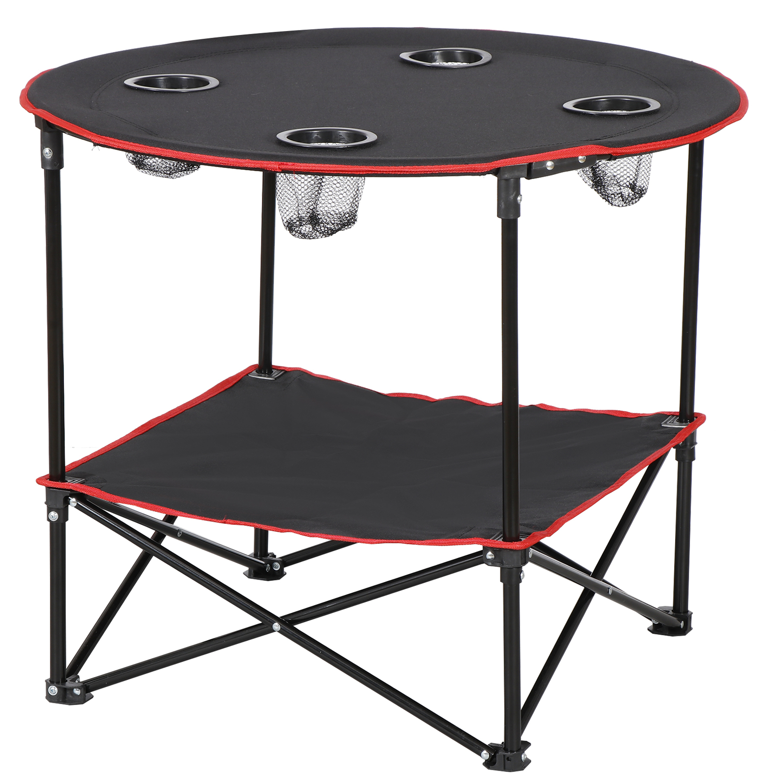 Portable Beach Table Folding Picnic Table with Carry Bag with 4 Cup Holders
