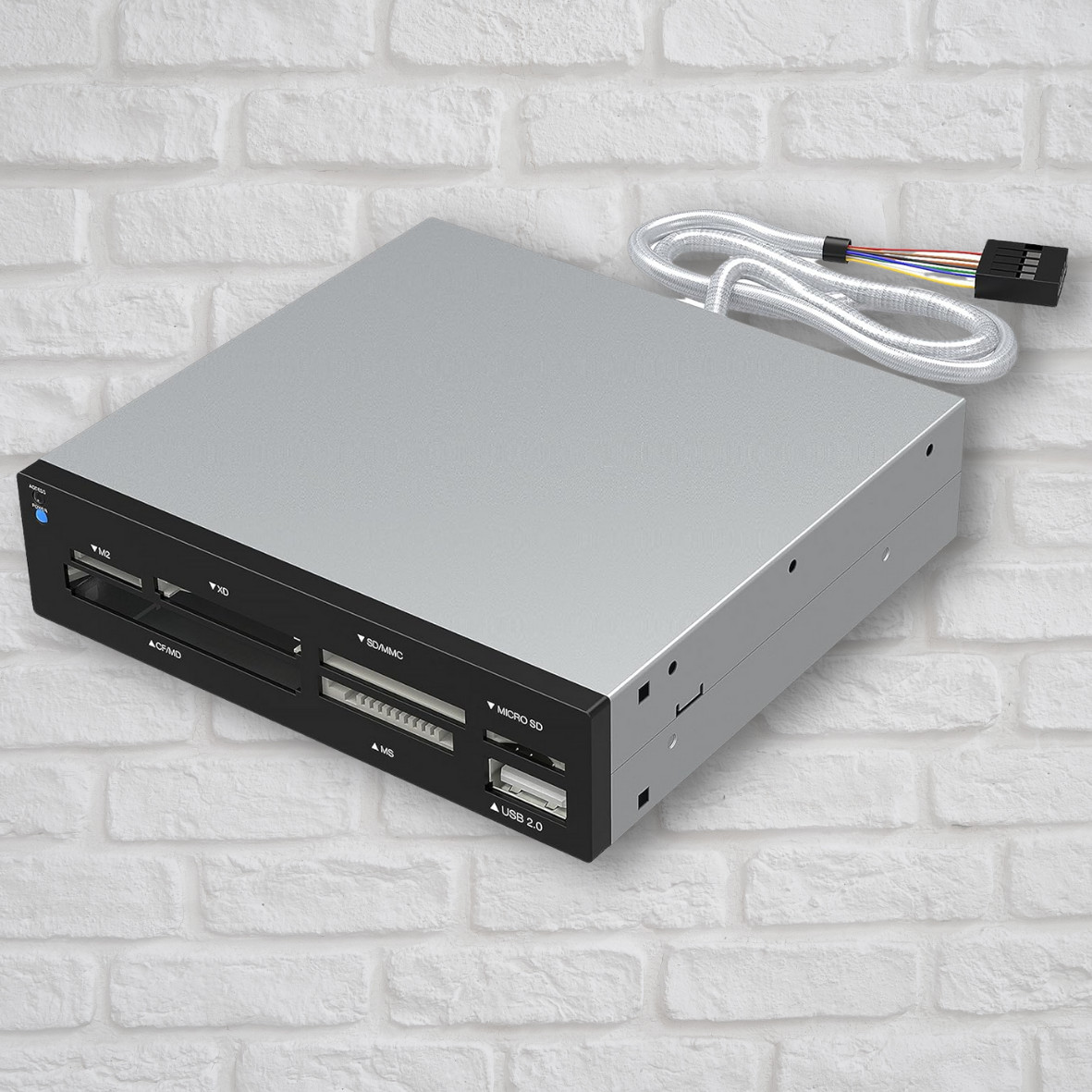 74-In-1 3.5-Inch Internal Flash Media Card Reader/Writer with USB Port