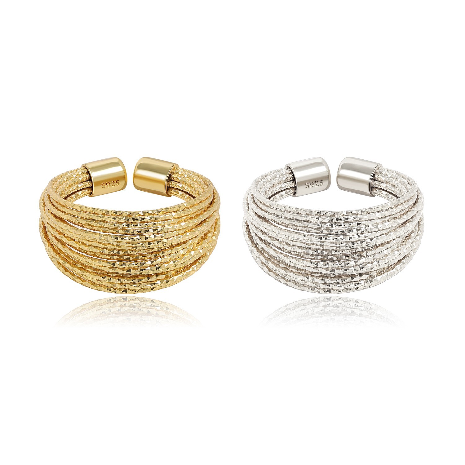 Meissa Gold Thumb Ring Set for Women  925 Sterling Silver Adjustable Finger Ring