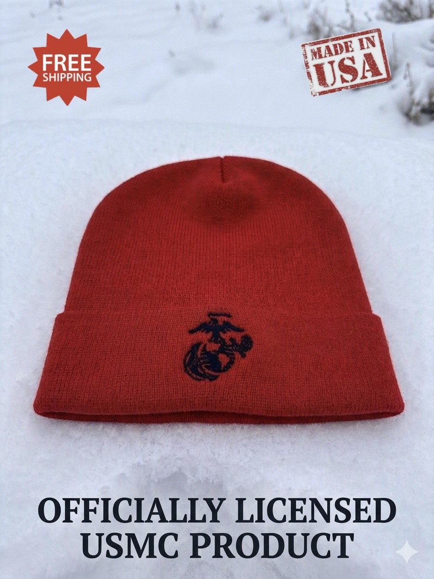 United States Marine Corp USMC Embroidered Knit Cap / Beanie - Made in the USA!