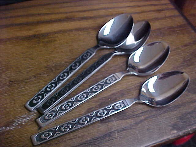 Reed & Barton Stainless CARACAS 6" Teaspoons (Set Of 4) FREE SHIPPING