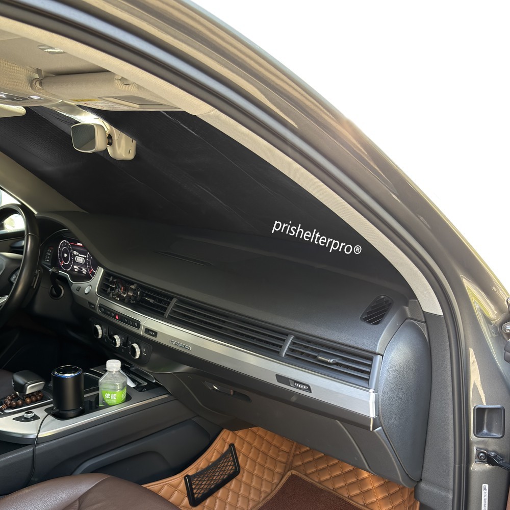 Fit For Audi Q7 16-25 Front Windshield Black Silver Camp Rest Privacy Sunshade