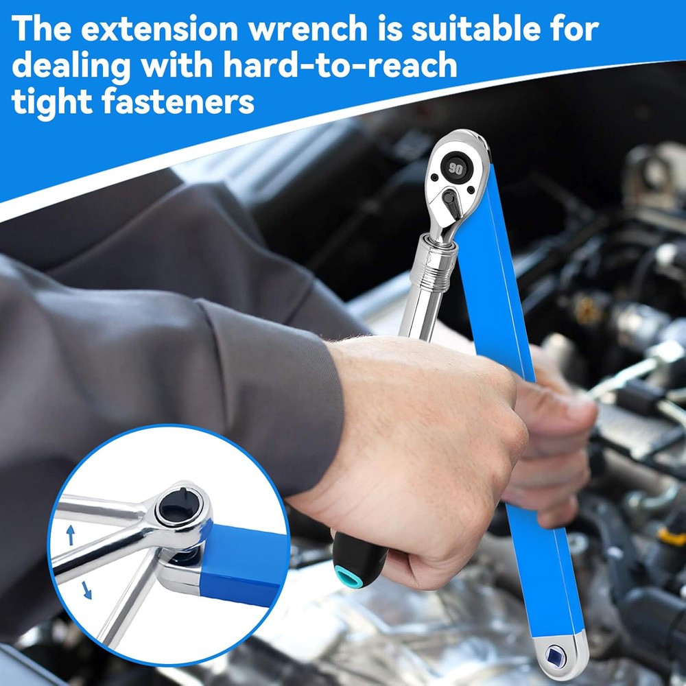 Impact Resistant Multifunctional Offset Extension Wrench Tight Reach Extension C
