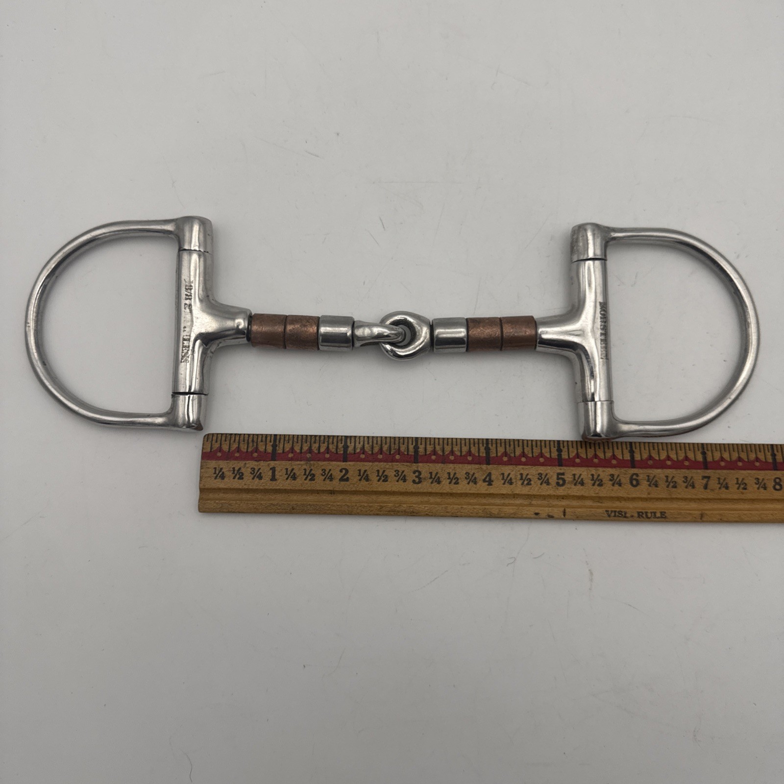 Korsteel 18/8 SS 5 1/4” Dee Copper Roller Snaffle Bit- Free Shipping & Returns
