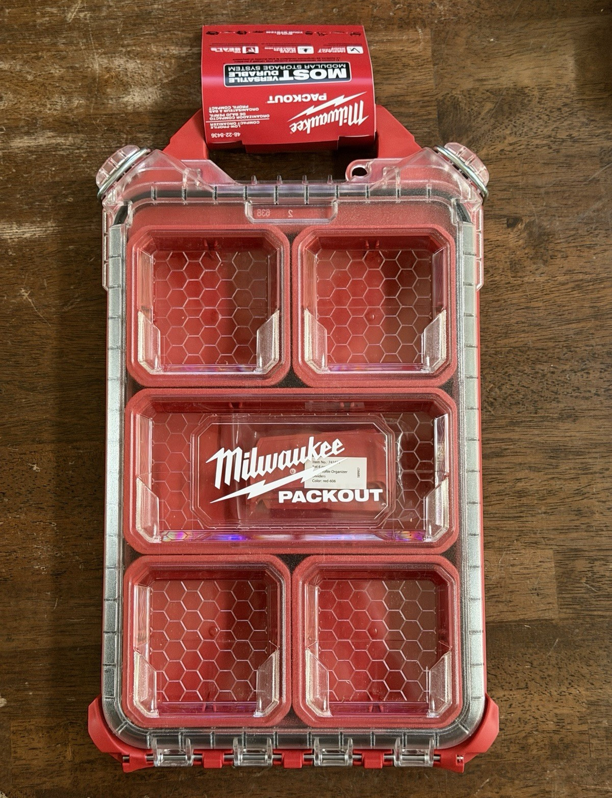 Milwaukee PACKOUT Low-Profile Tool Organizer Box Interlocking 48-22-8436