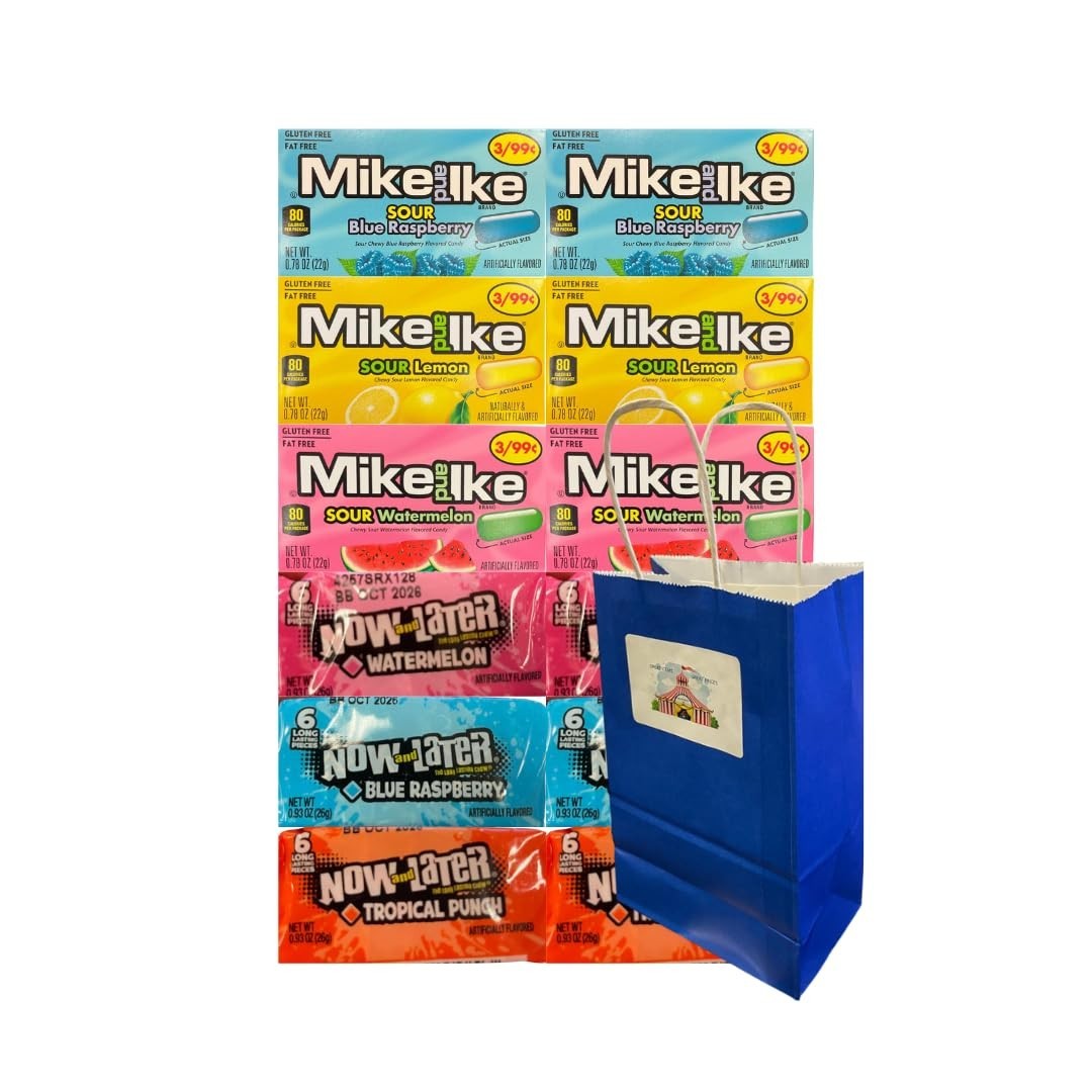 (12 PACK) Mike & Ike / Now & Later Candy Variety Pack – 6 Flavors