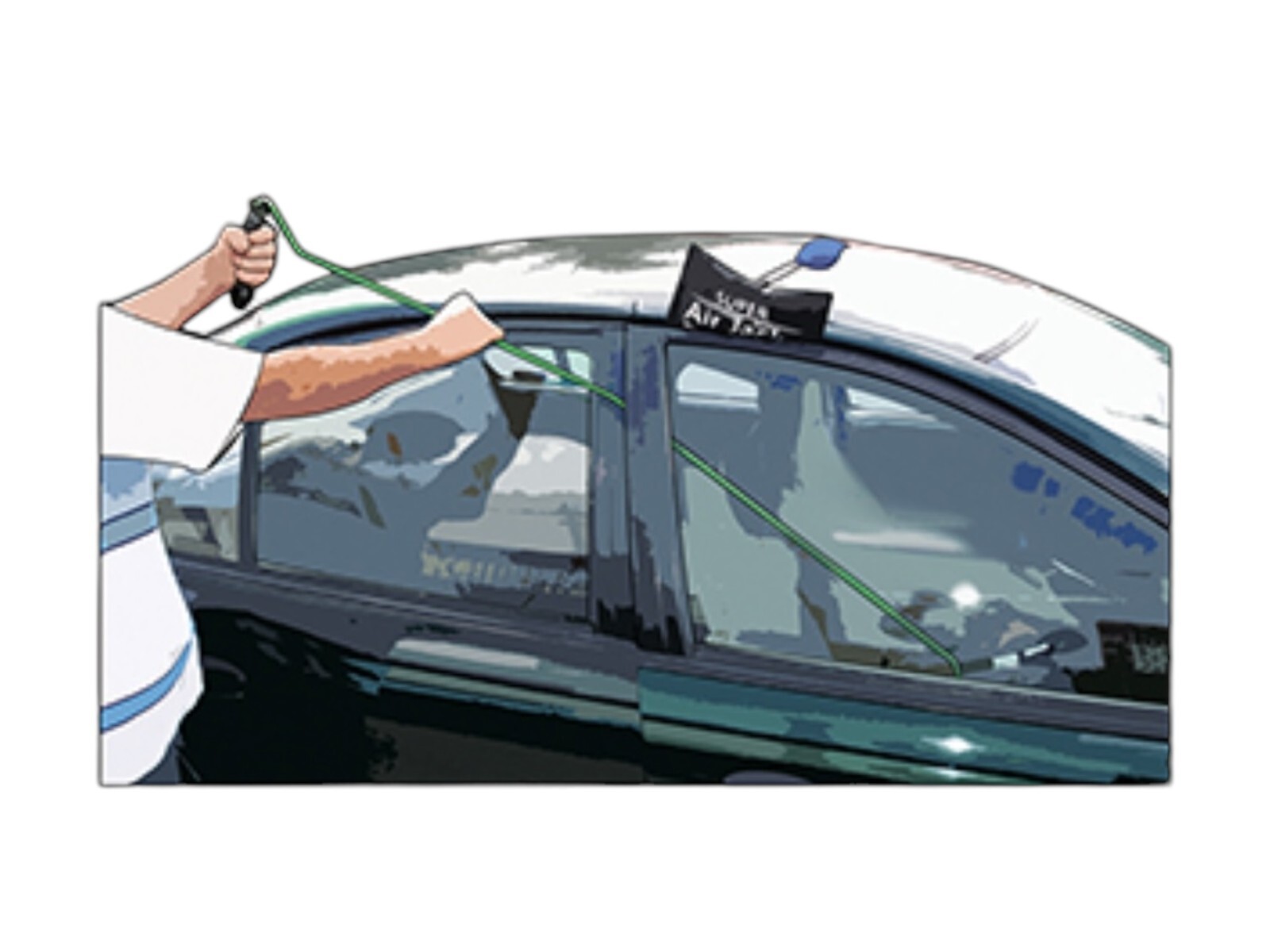 AccessTools - Large Super Air Wedge + Long Reach Car Opening Stick Tool - Bundle