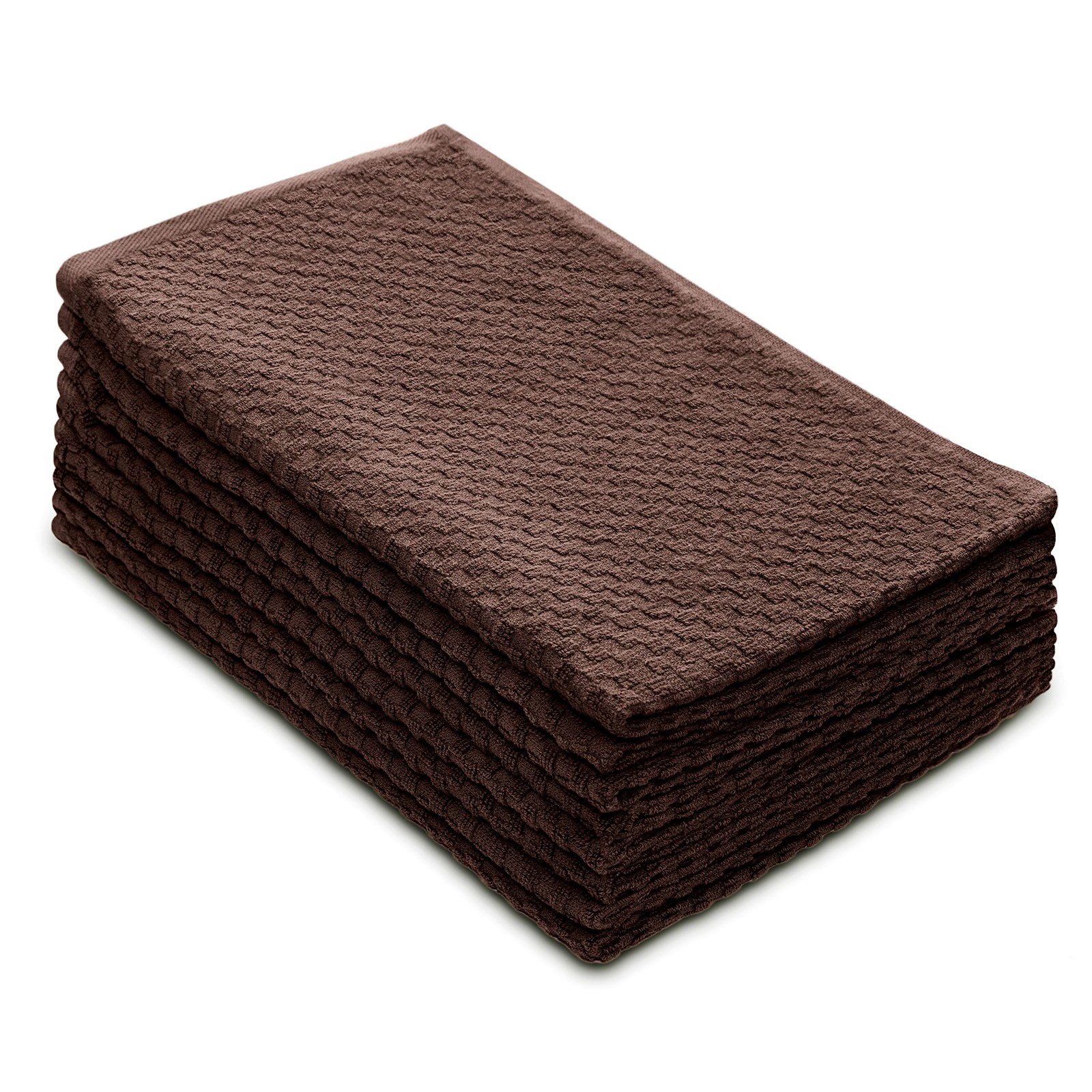 Amazing Kitchen Towels - Set of 8 Terry Towels - 100% Cotton Euro Café Waffle...