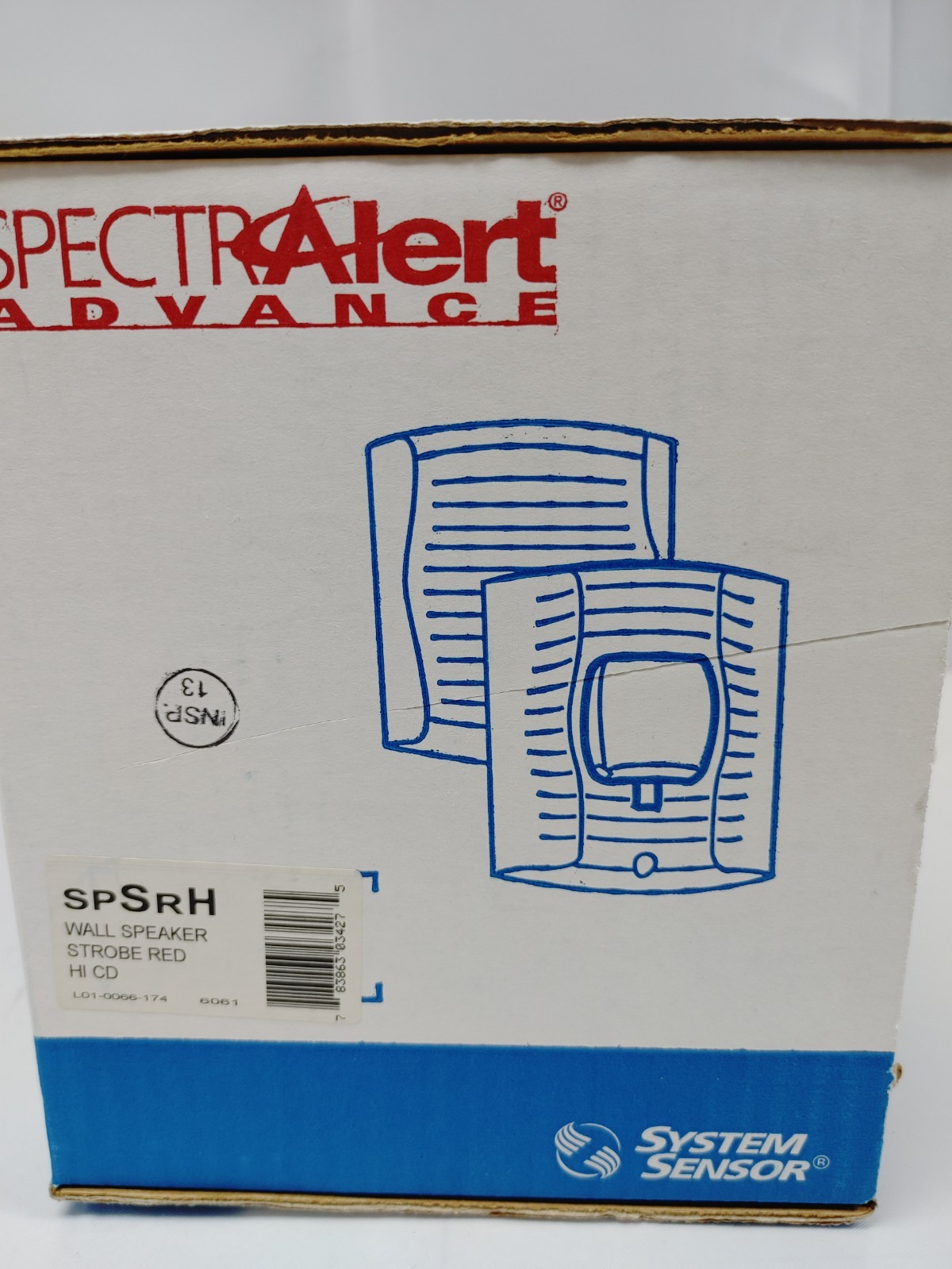 System Sensor SPSRH Wall Mount Speaker/Strobe