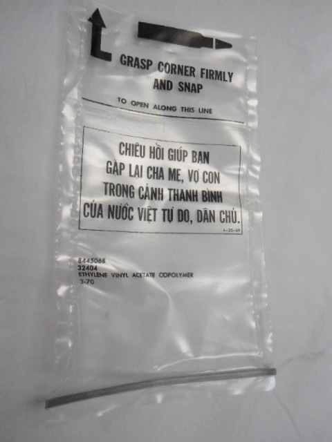 US Military Vietnam War Era Plastic Magazine Protective Bag dated 1970 NEW