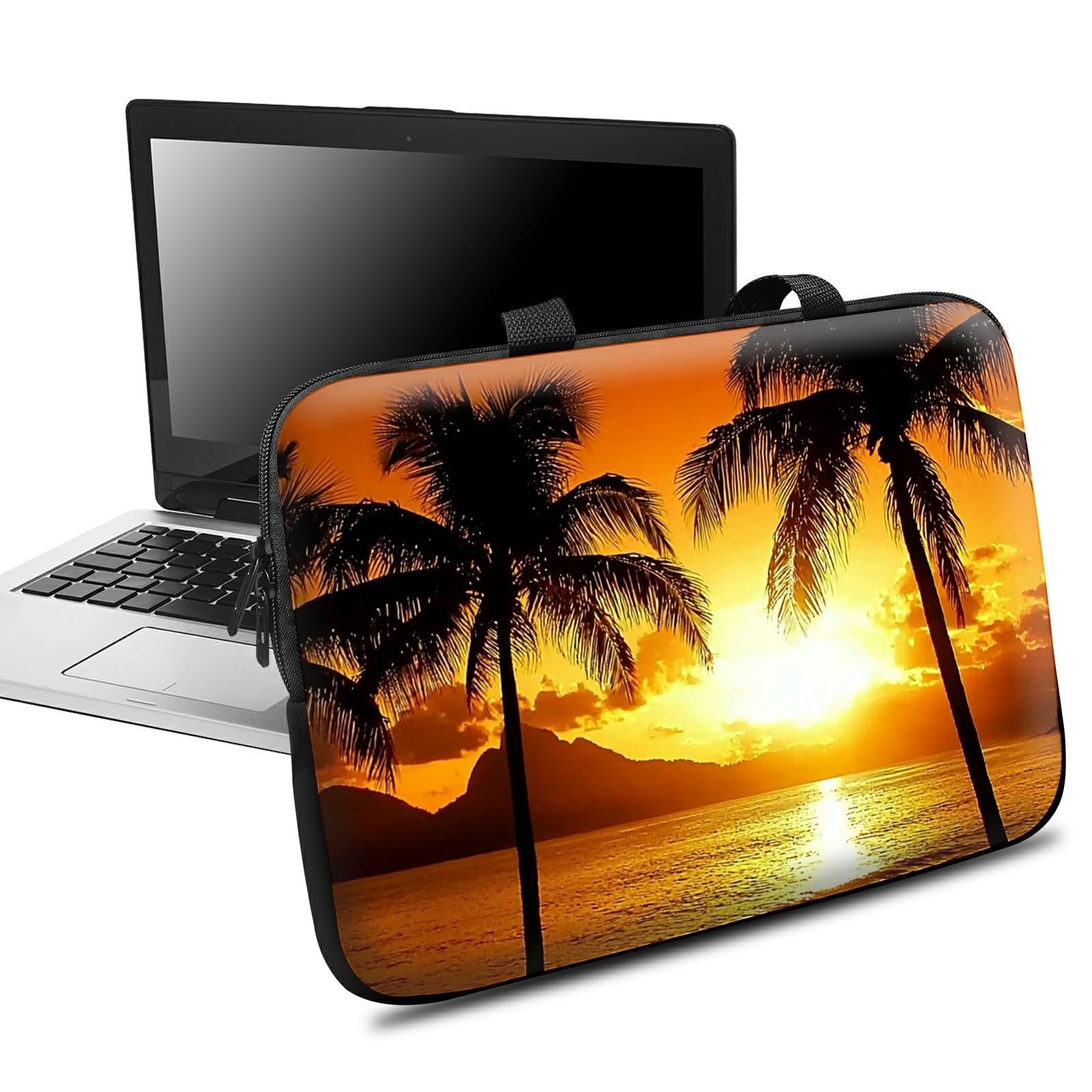 Palm Trees On Sunset 13-14 inch Laptop Sleeve Bag with Handle Notebook Sleeve...