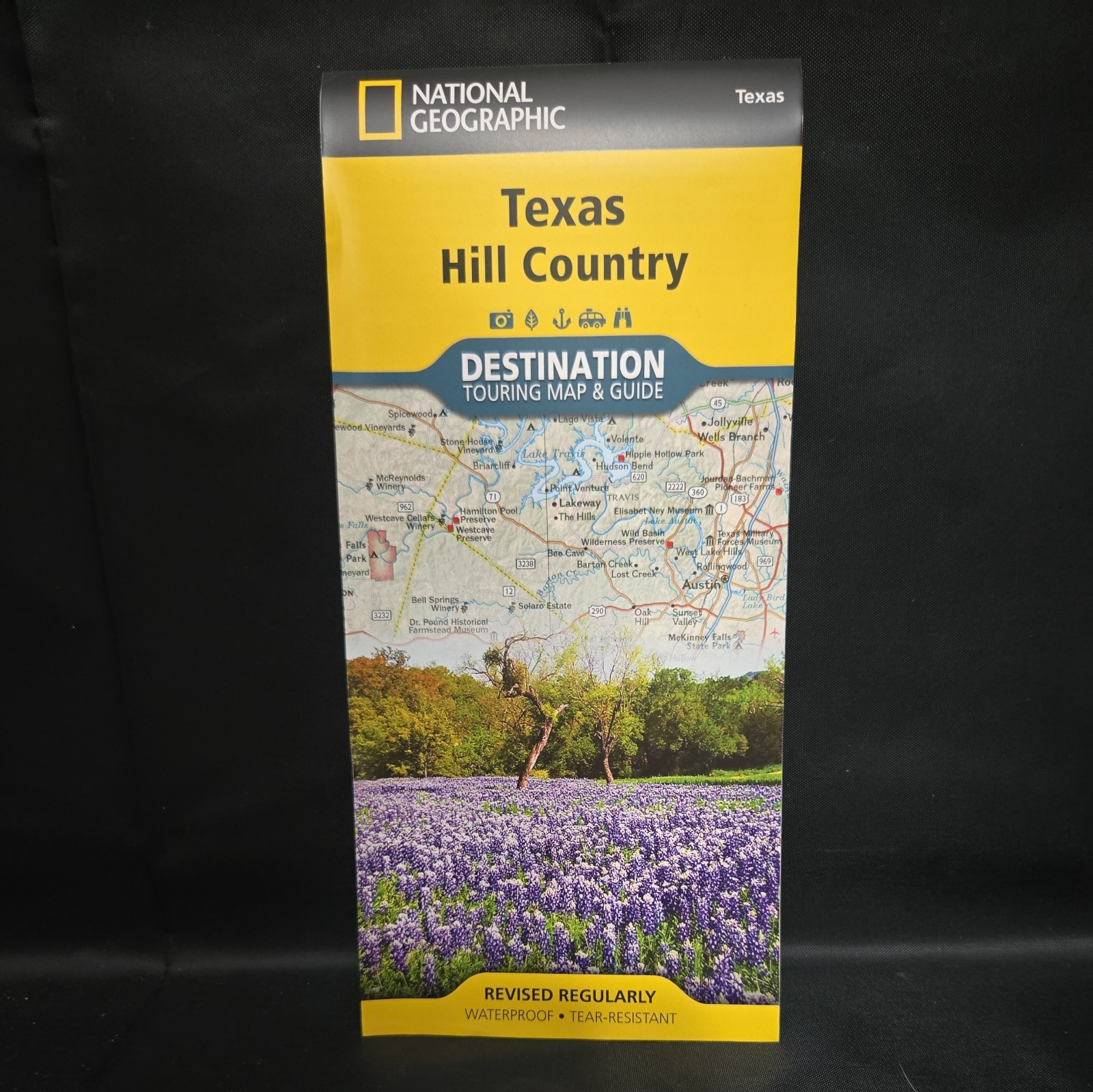 National Geographic TX Texas Hill Country Destination Touring Map & Guide