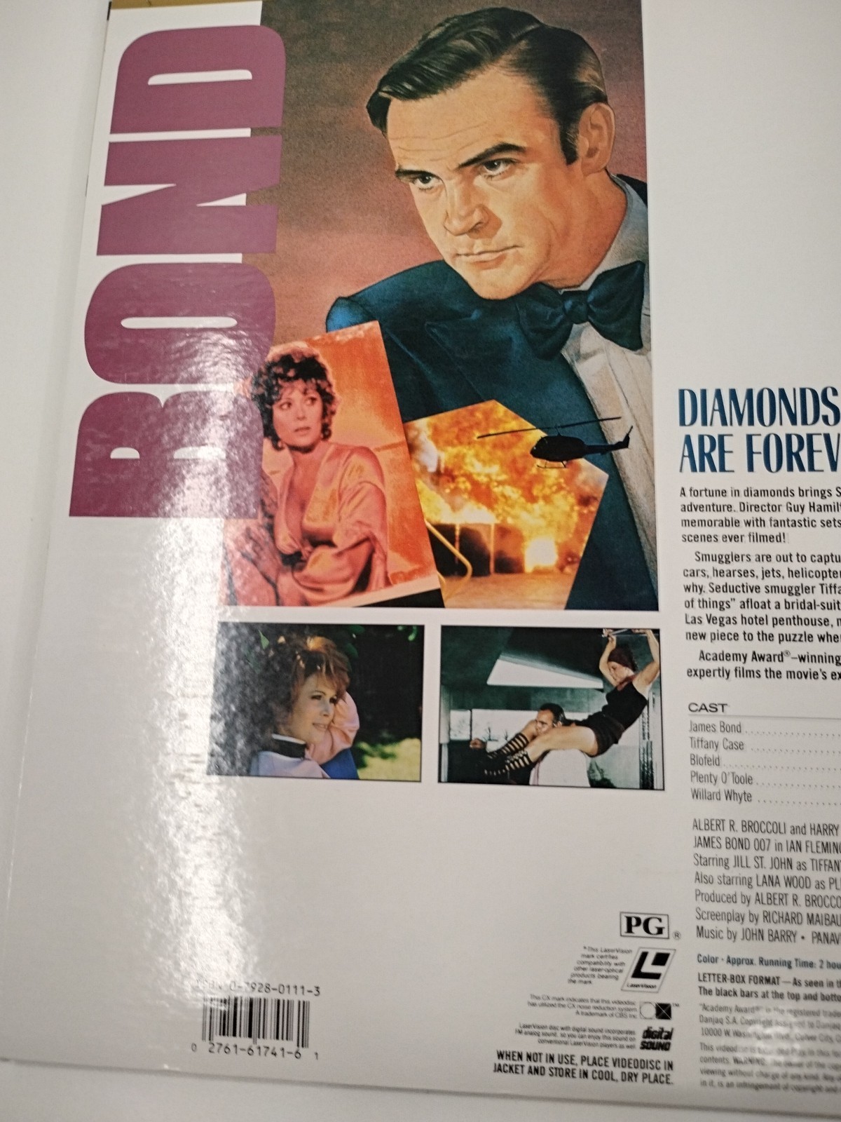 DIAMONDS ARE FOREVER 2-Laserdisc LD SET WIDESCREEN JAMES BOND! Sean Connery