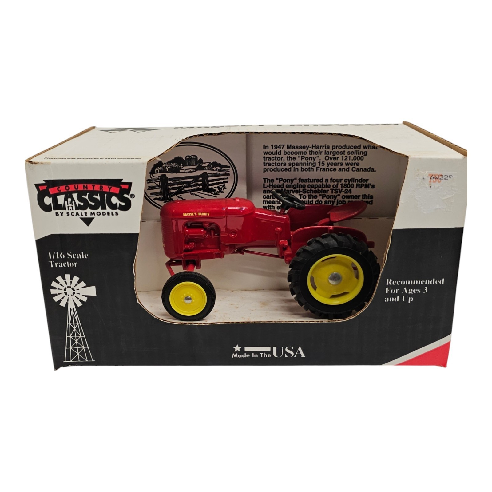 Country Classics Tractor FF-0243 Massey-Harris Pony 1/16 Red Die Cast