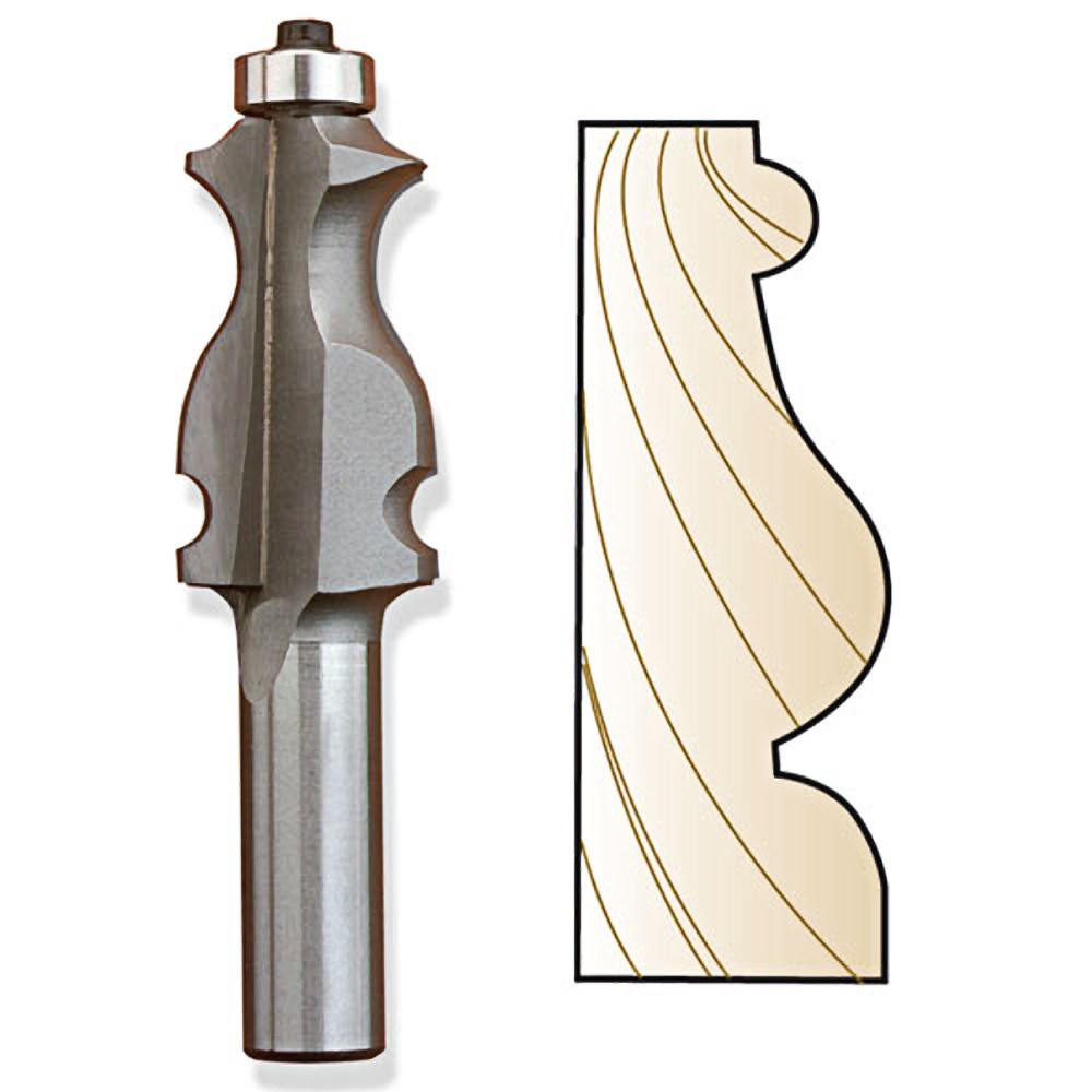 Whiteside Specialty Molding Bit 1/2 in. SH x 1/4 in. BD x 1-5/8 in. CL