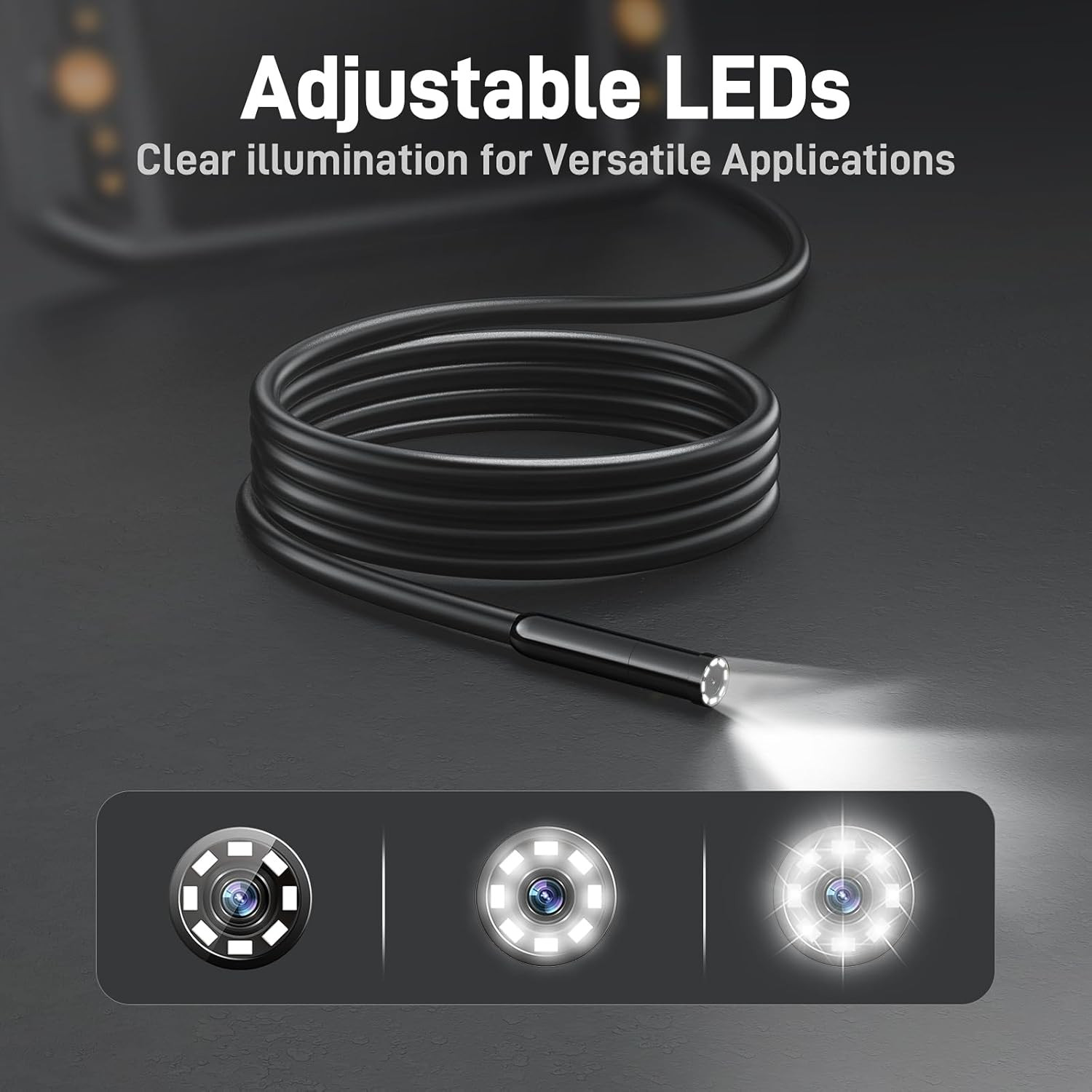 Teslong Endoscope Borescope with Light, Snake Inspection Camera for Automotive E