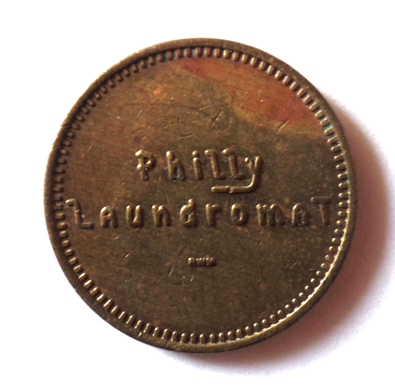 Vintage PHILLY LAUDROMAT Gold Tone Token