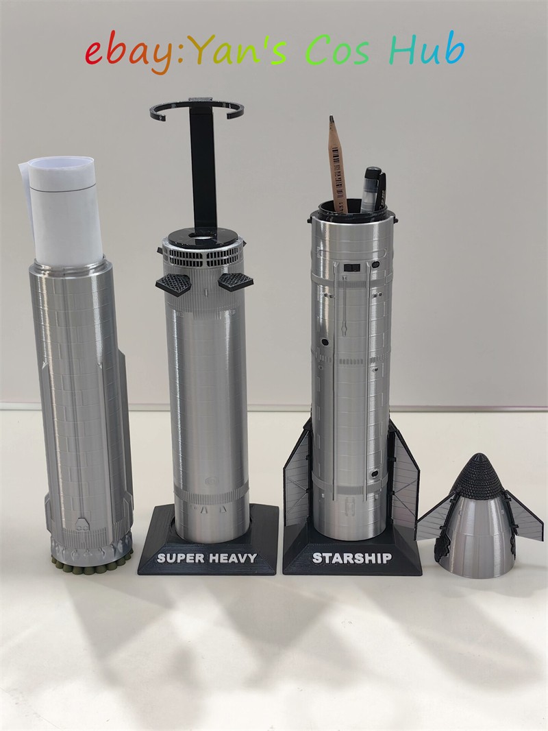 1:200 Scale Second Generation Starship SpaceX Spacecraft 3D Printed Model Set