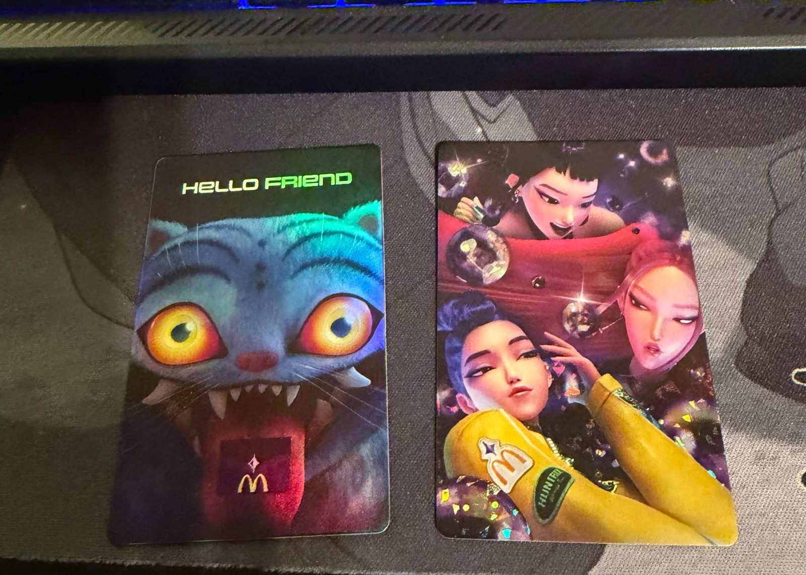 Lot of 2 cards Mcdonalds KPop Demon Hunter Huntrix Zoey Mira Rumi (B set)