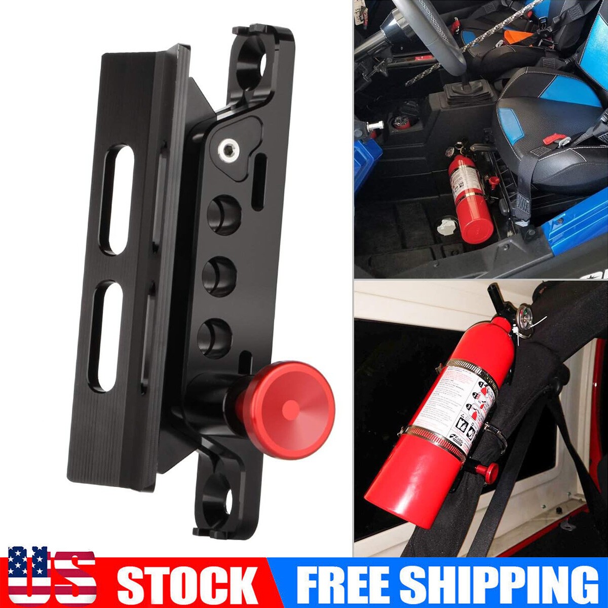 For Jeep JK UTV Car Roll Bar Fire Extinguisher Holder Mount Bracket Adjustable