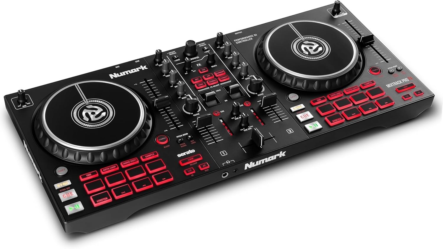 Intuitive Serato DJ Controller with Performance Pads