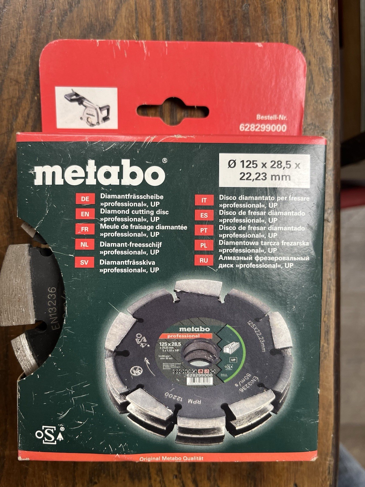 Metabo - 3 Row Professional UP Universal Wall Chaser Blade 125 x 28.5 x 22.23mm