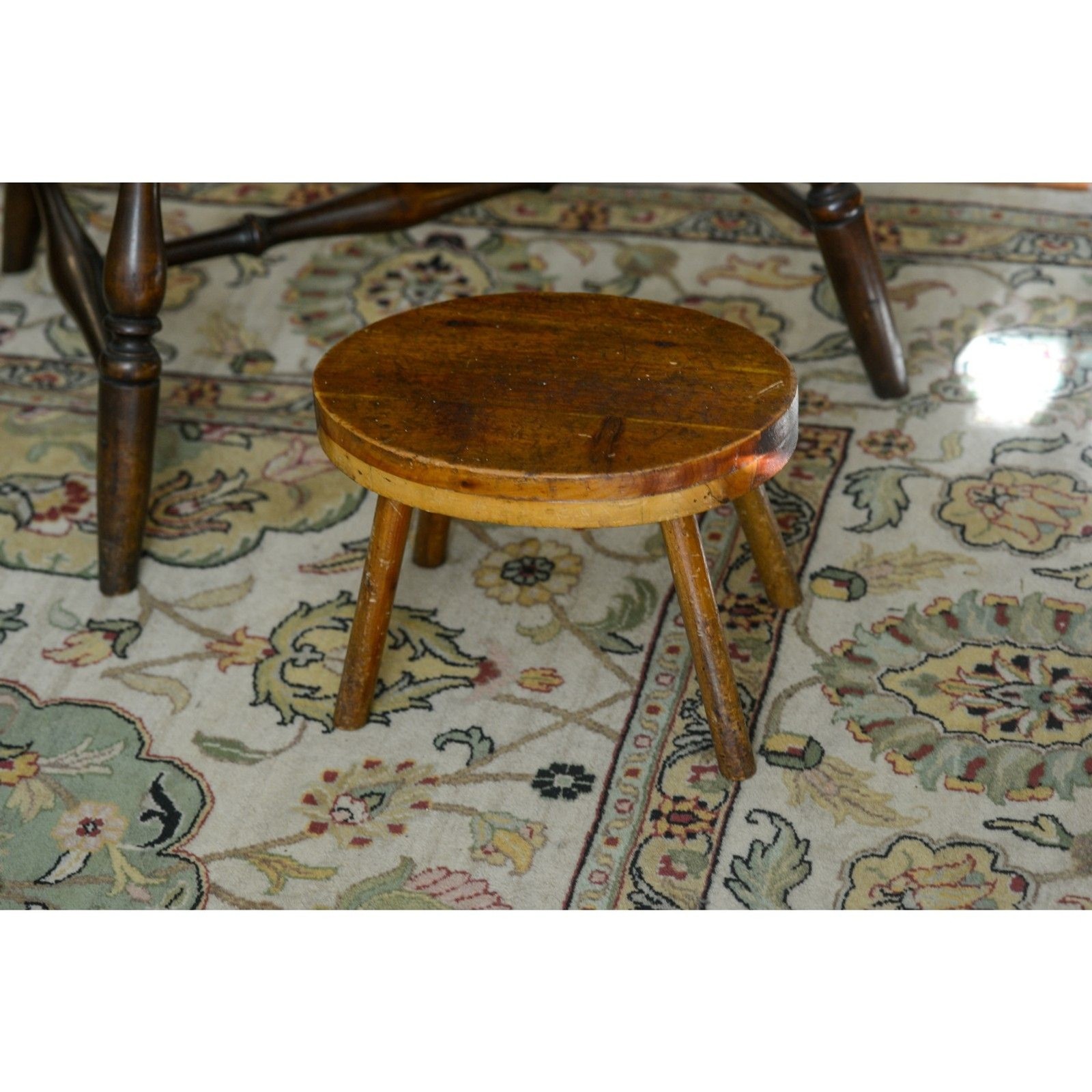 Vintage Red Cedar Colonial Fireside Cricket Primitive Stool 12" x 8" Rustic